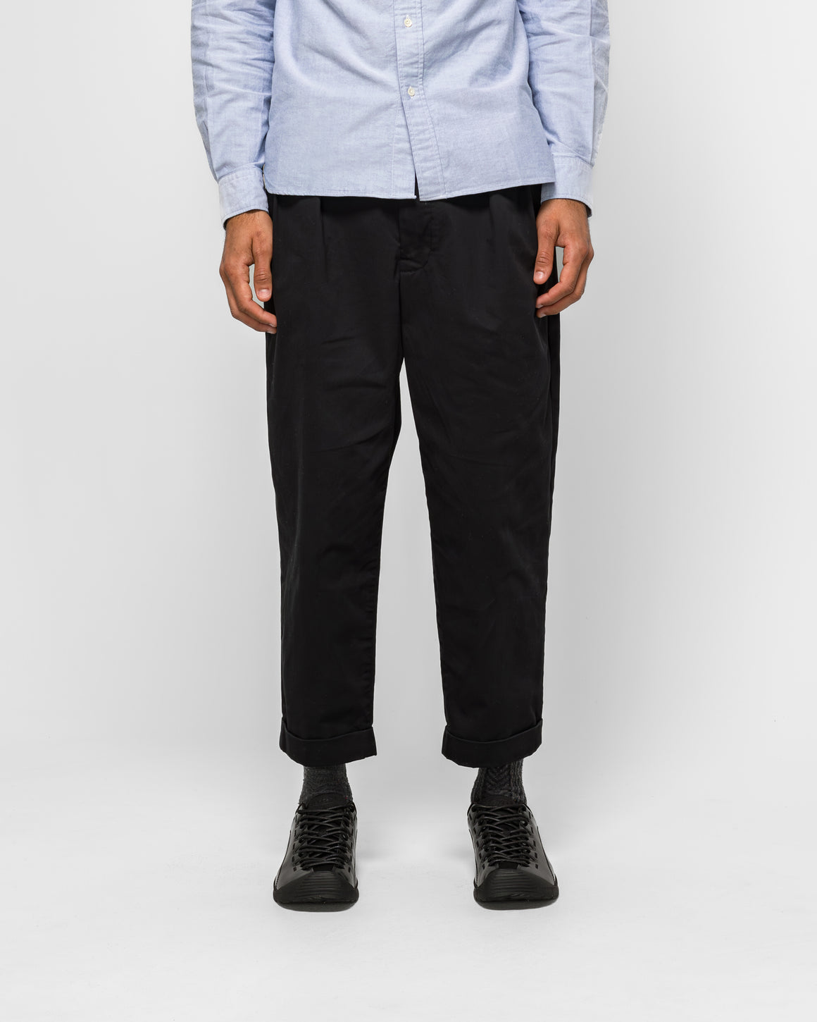 Beams Plus - 2 Pleat Twill Pants - Black | UP THERE