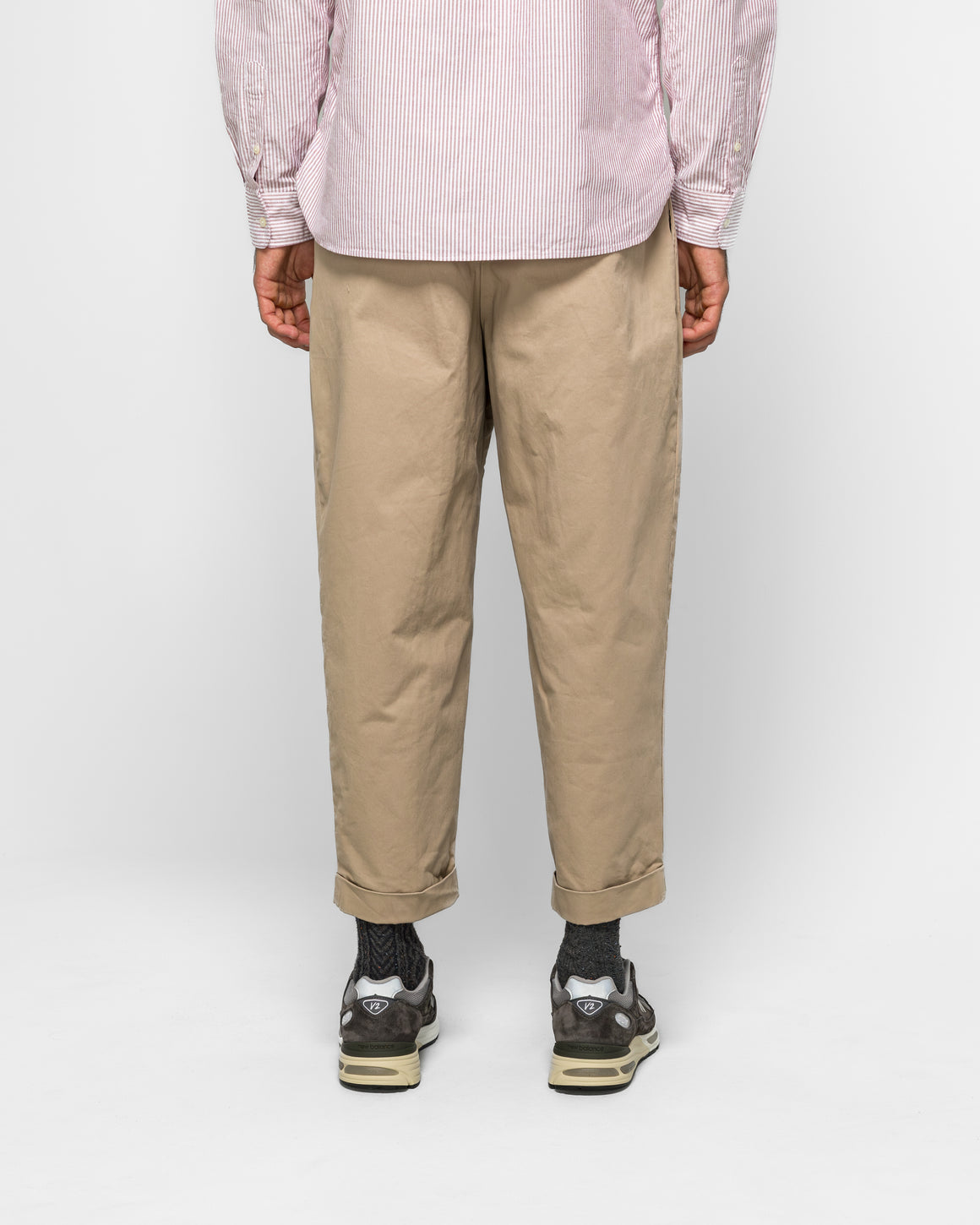 Beams Plus - 2 Pleat Twill Pants - Khaki - UP THERE