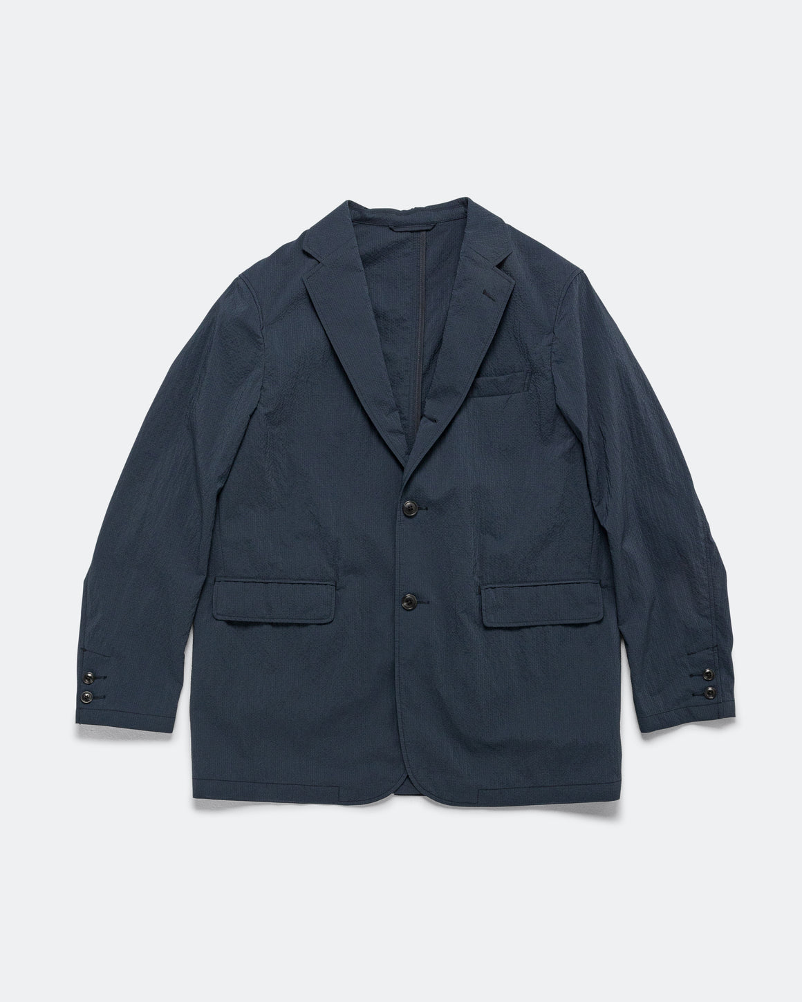 Beams Plus - 3B Anywhere(wear) Jacket Seersucker Plaid - Navy - UP THERE
