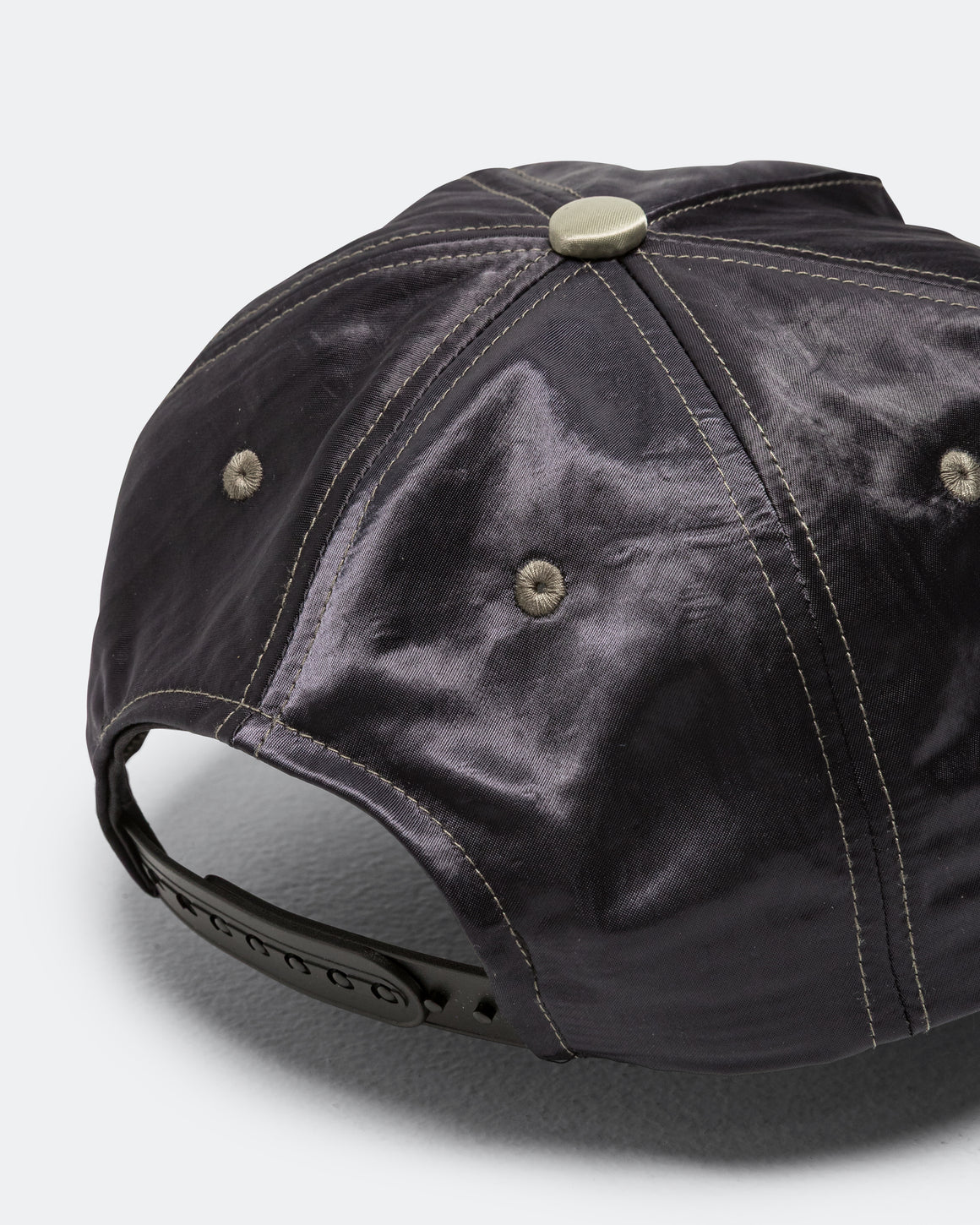 Beams Plus - 5Panel Cap Crinkle Nylon Satin - Black - UP THERE
