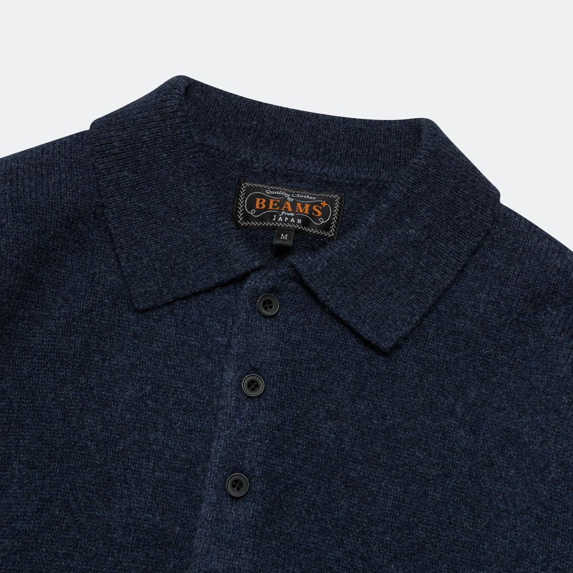 Beams Plus - 9G Knit Polo - Navy - UP THERE