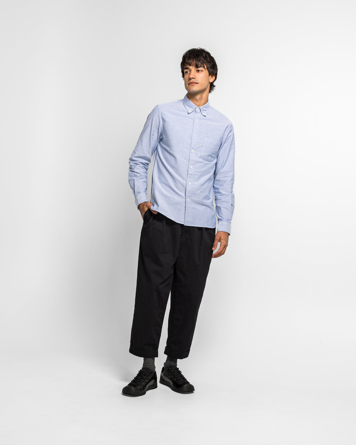 Beams Plus - B.D. Oxford Shirt - Blue - UP THERE