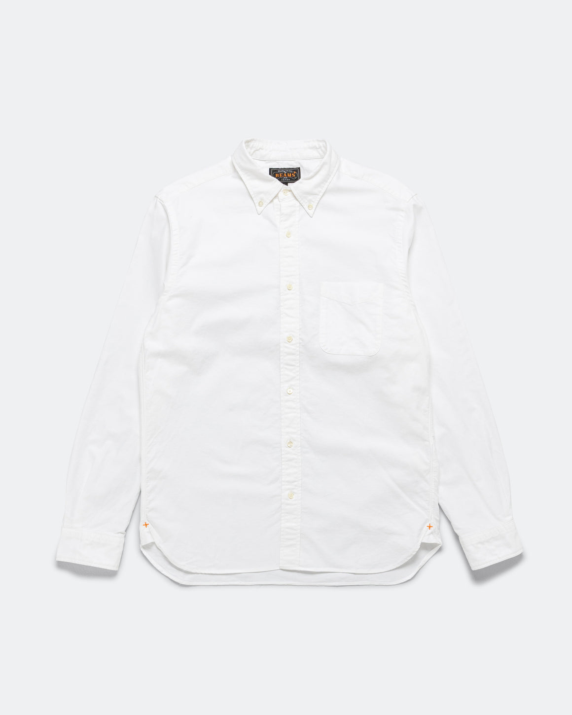 Beams Plus - B.D. Oxford Shirt - White - UP THERE