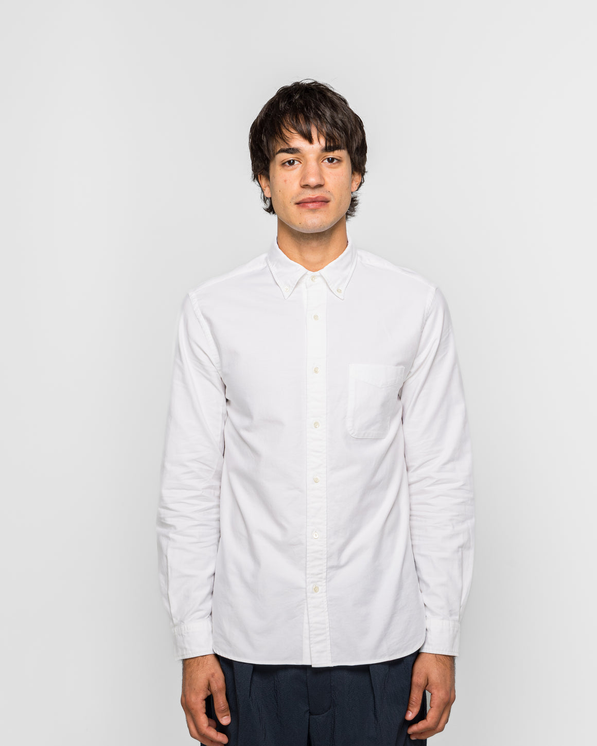 Beams Plus - B.D. Oxford Shirt - White - UP THERE