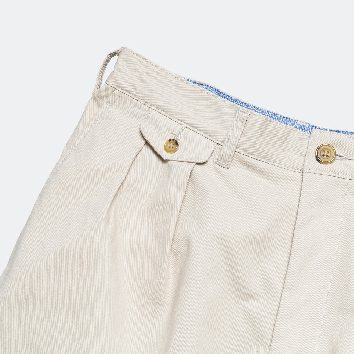 Beams Plus - 2 Pleat Twill Pants - Cement - UP THERE