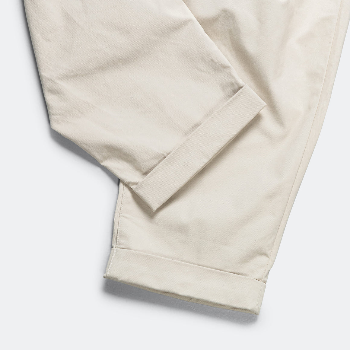 Beams Plus - 2 Pleat Twill Pants - Cement - UP THERE