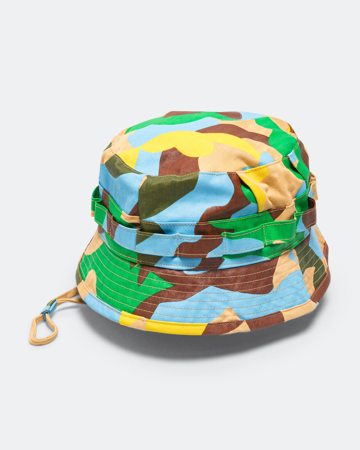 Beams Plus - Jungle Hat 2 Supima Herringbone On Big Camo Print - Beige - UP THERE