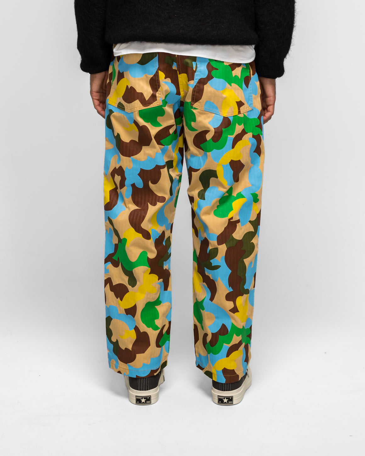 Beams Plus - Mil Utility Easy Trousers Supima Herringbone Big Camo Print - Beige - UP THERE