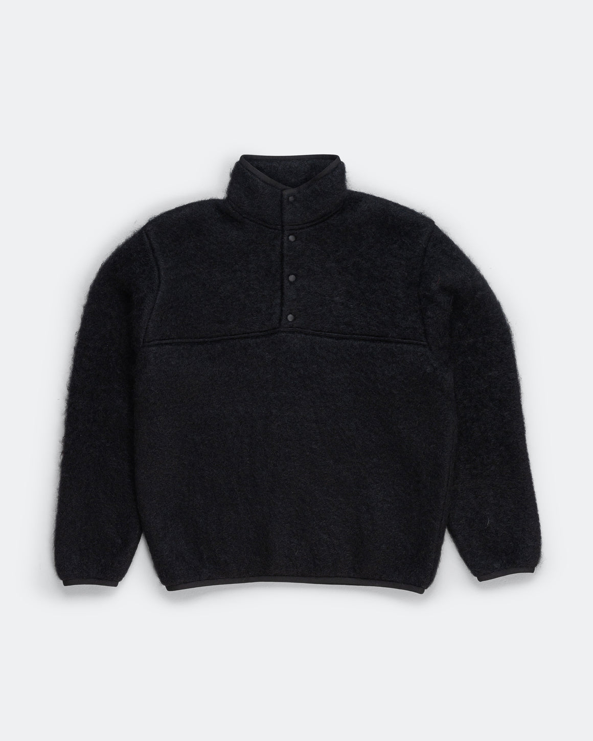 Beams Plus - Stand Collar Shaggy - Black - UP THERE