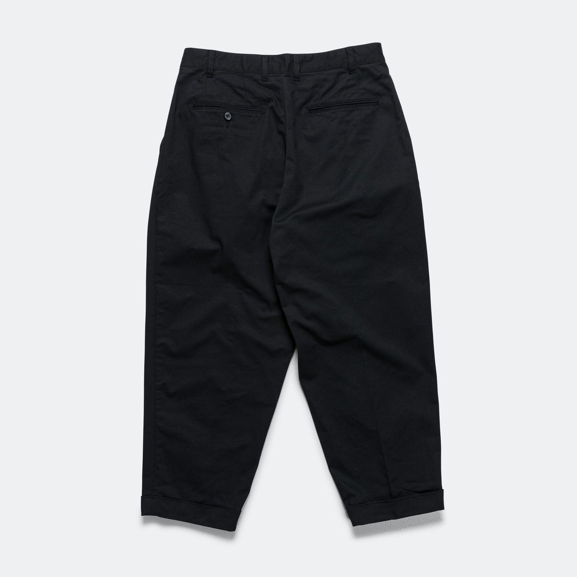 Beams Plus - 2 Pleat Twill Pants - Black - UP THERE