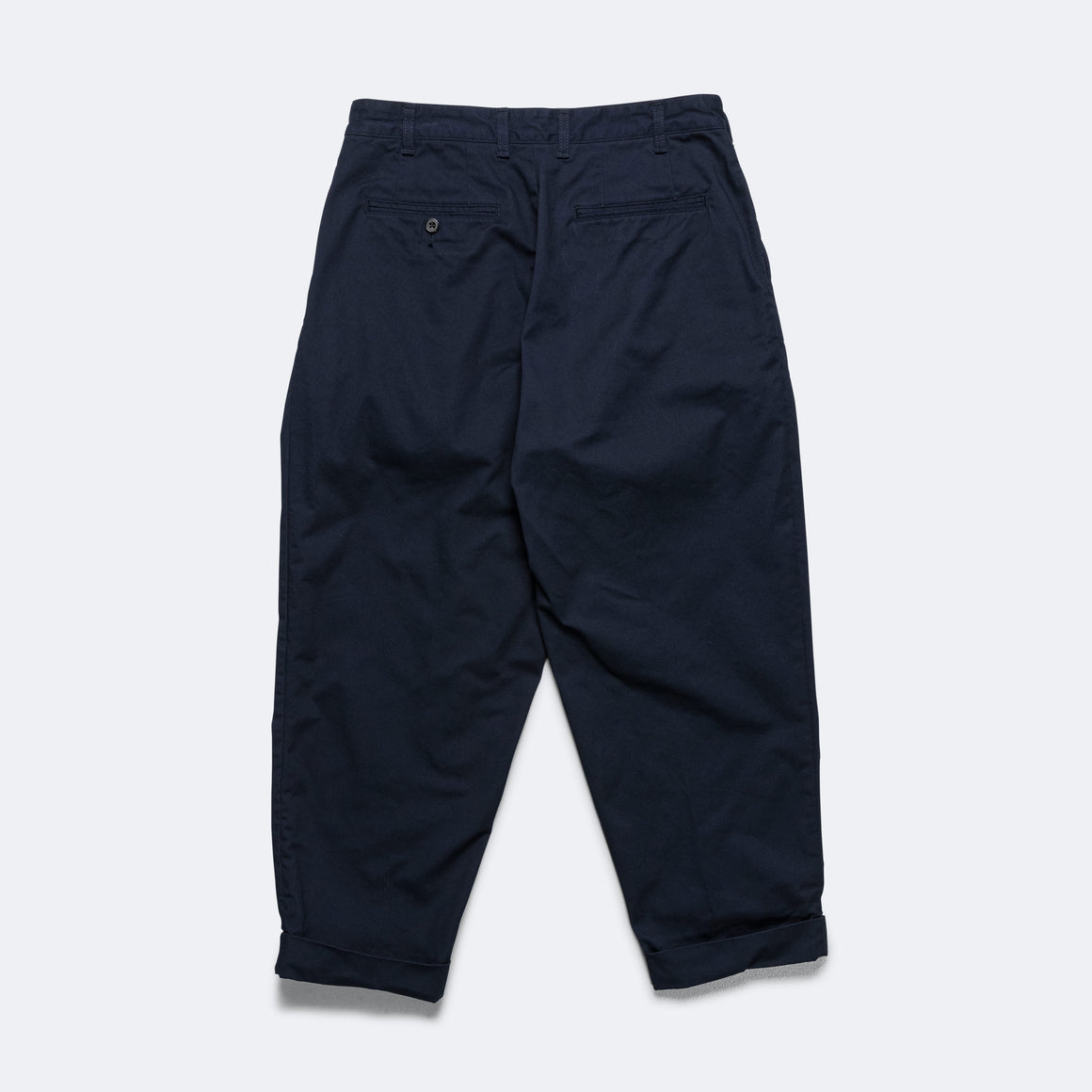 Beams Plus - 2 Pleat Twill Pants - Navy - UP THERE