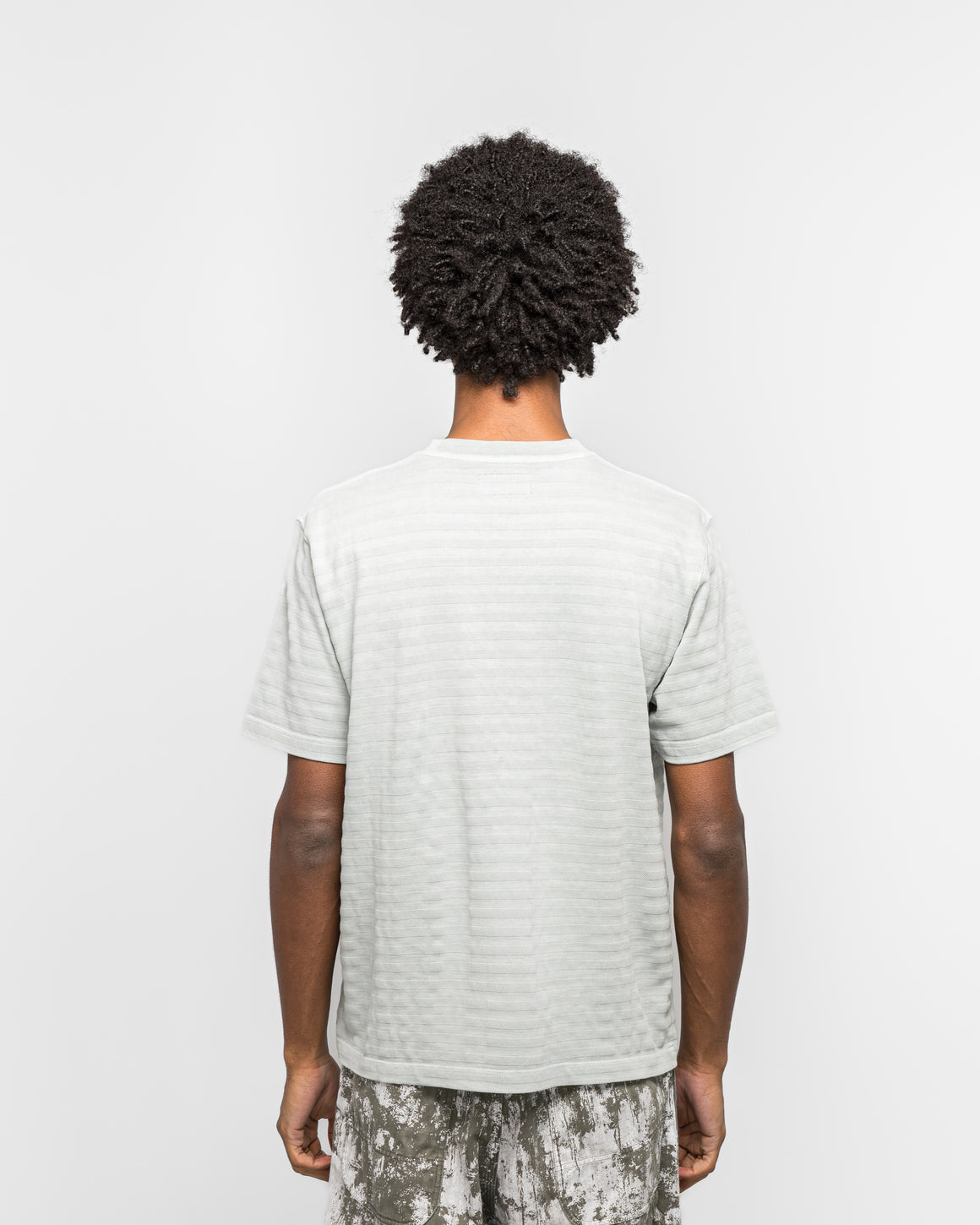 Beams Plus - Pocket Tee Pique - Light Grey Garment Dye - UP THERE