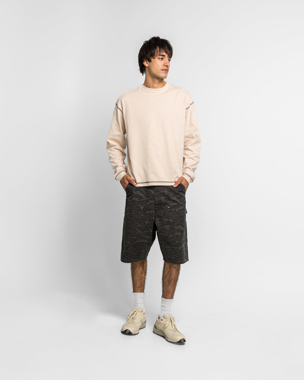 Beams - Print Double Knee Shorts - Camo - UP THERE