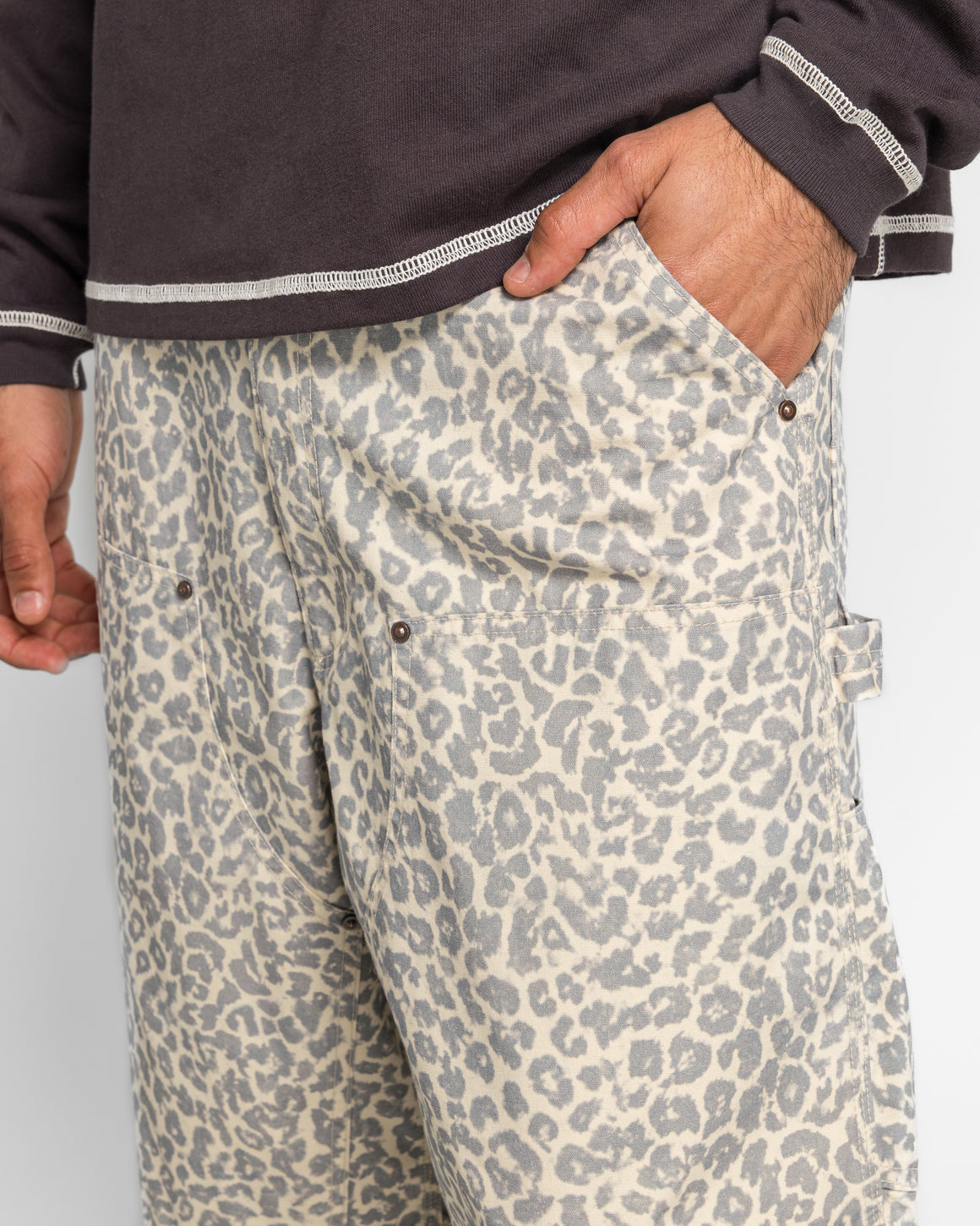 Beams - Print Double Knee Shorts - Leopard - UP THERE
