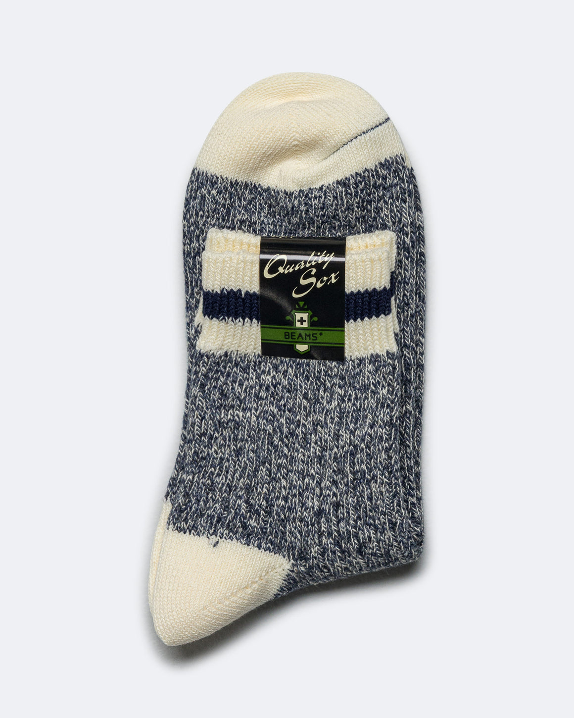Beams Plus - Rag Socks 1/4 - New Navy/Navy - UP THERE