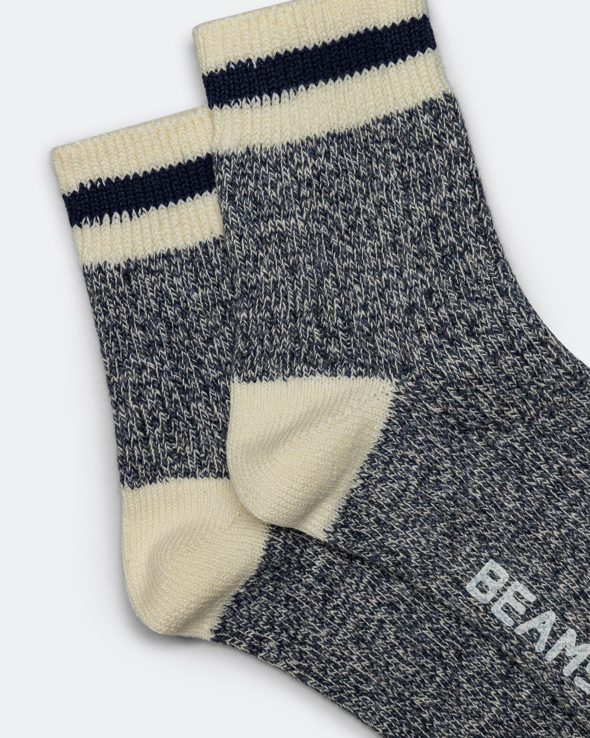 Beams Plus - Rag Socks 1/4 - New Navy/Navy - UP THERE