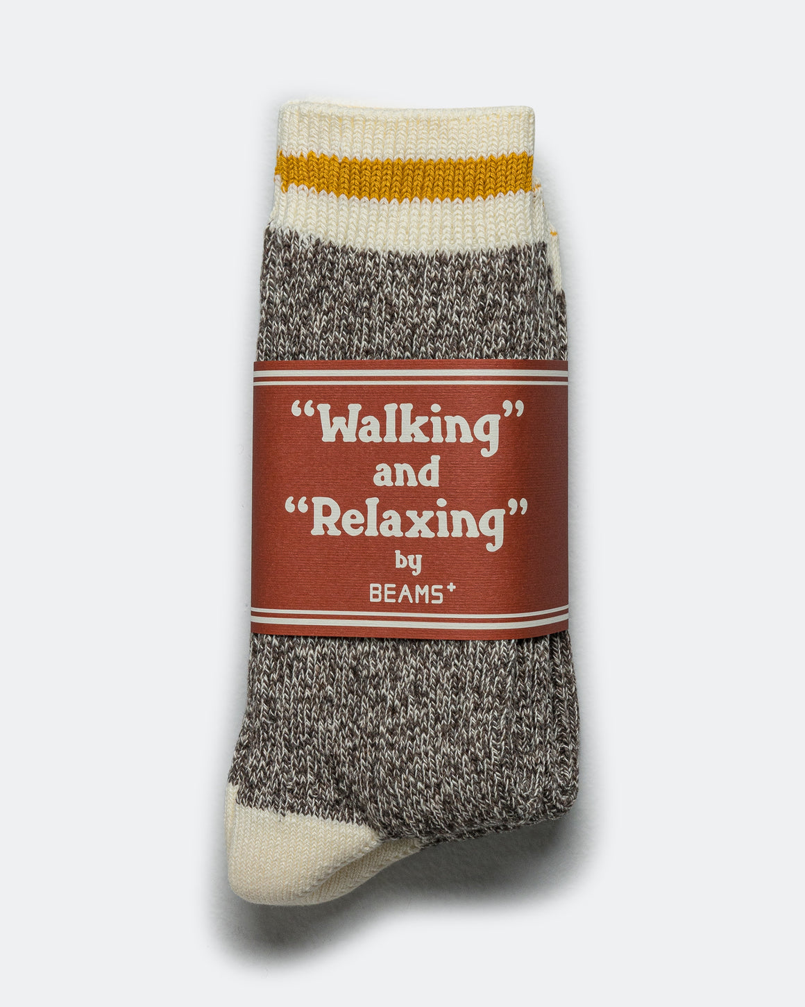 Beams Plus - Rag Socks - Khaki/Yellow - UP THERE