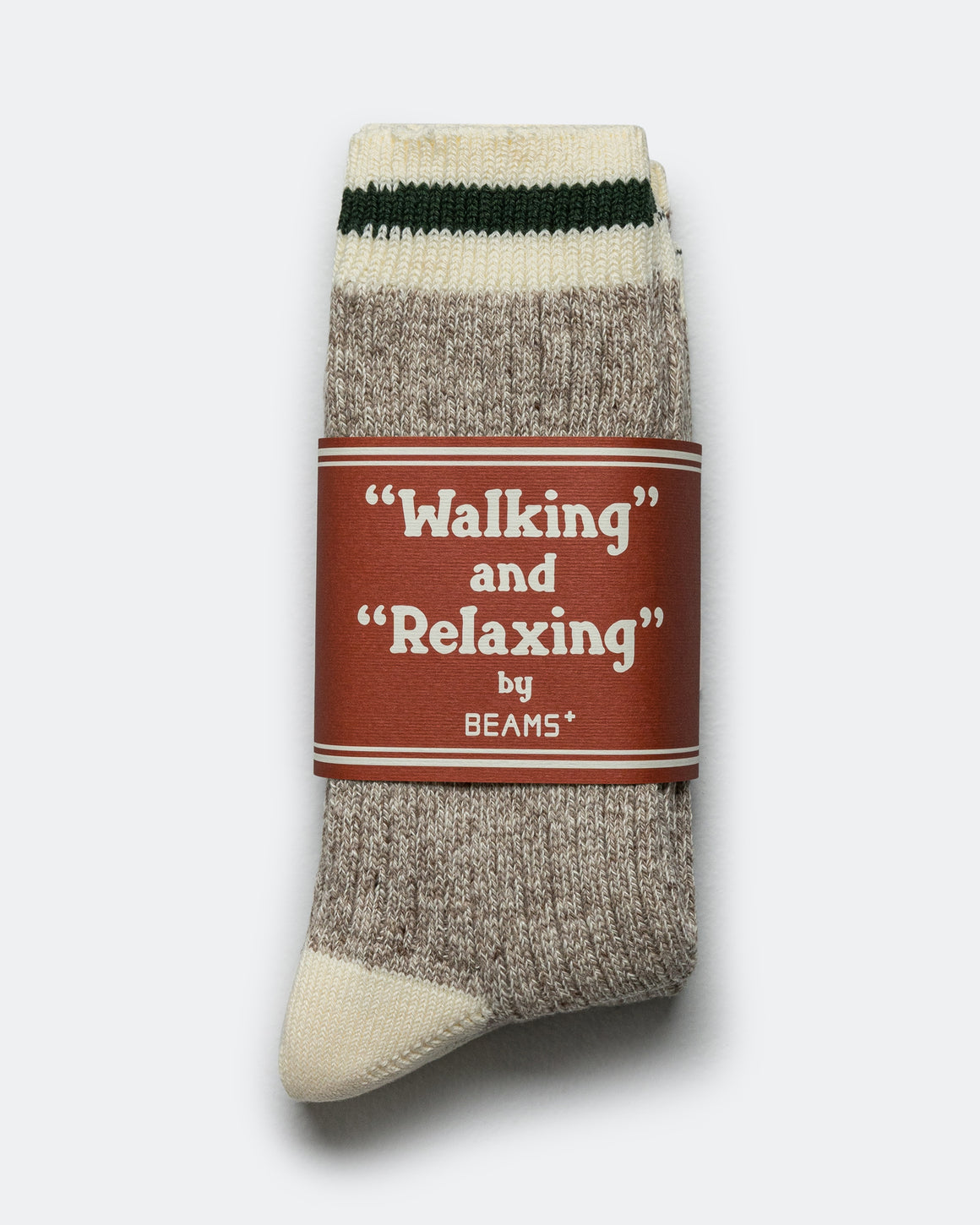 Beams Plus - Rag Socks - Oatmeal/Green - UP THERE