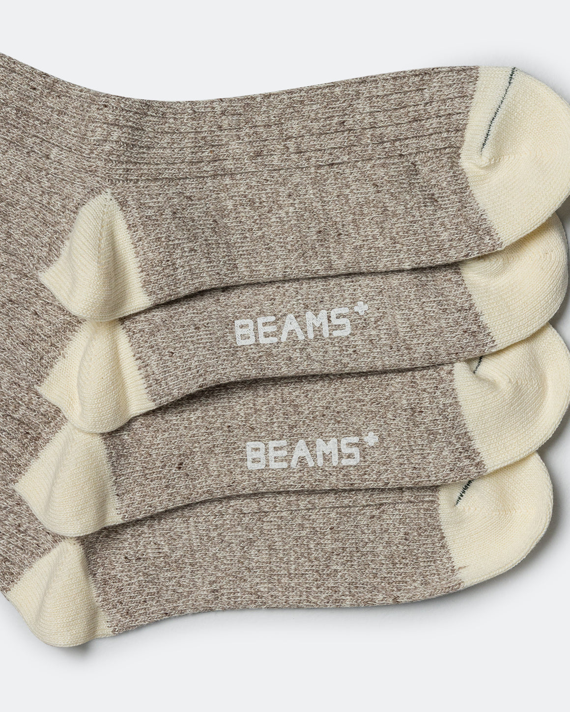 Beams Plus - Rag Socks - Oatmeal/Green - UP THERE