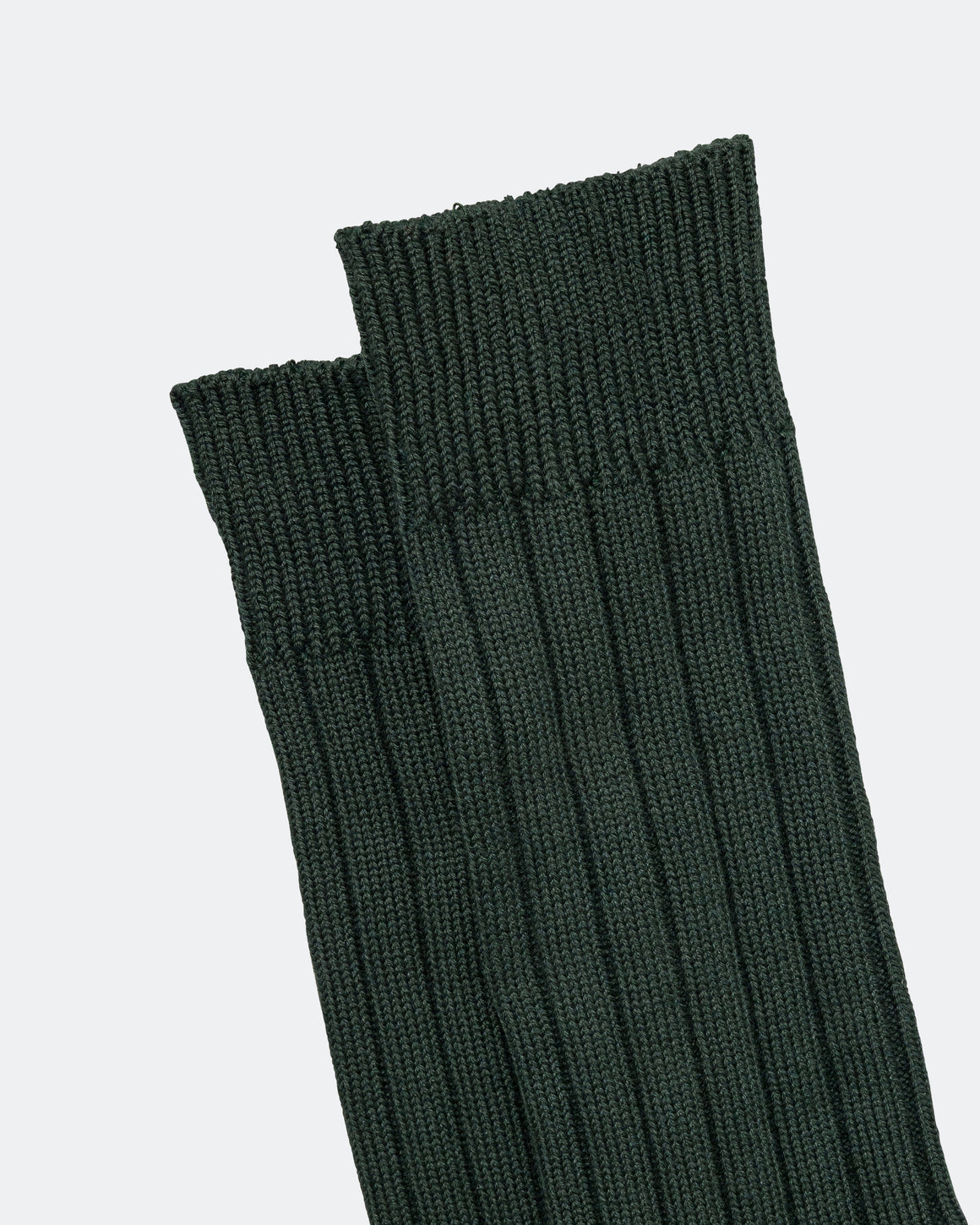 Beams Plus - Solid Rib Socks - Green - UP THERE