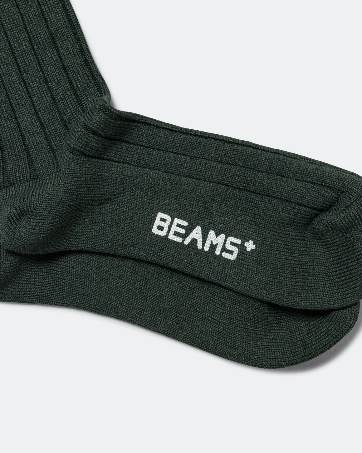 Beams Plus - Solid Rib Socks - Green - UP THERE