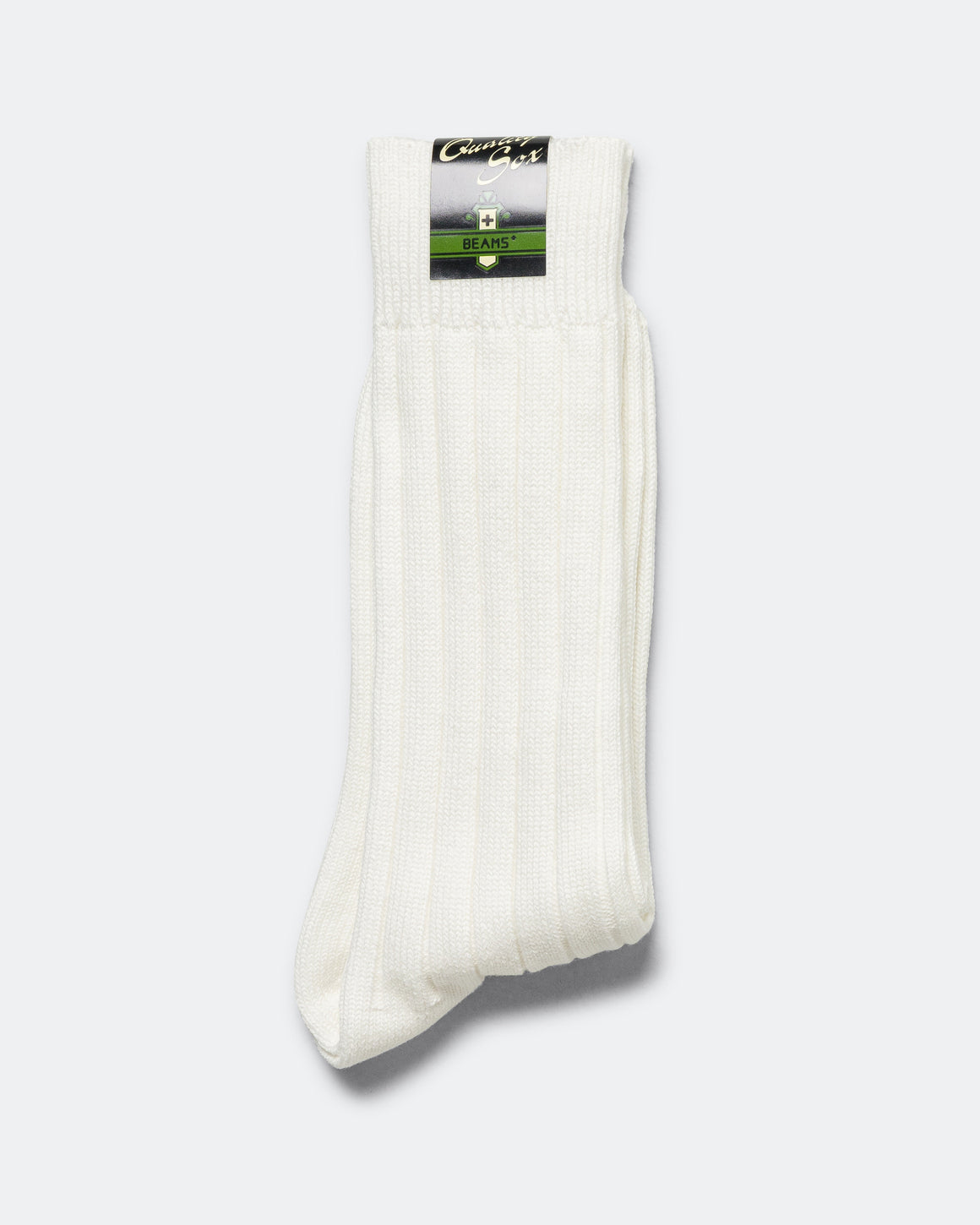 Beams Plus - Solid Ribs Socks - Off White - UP THERE