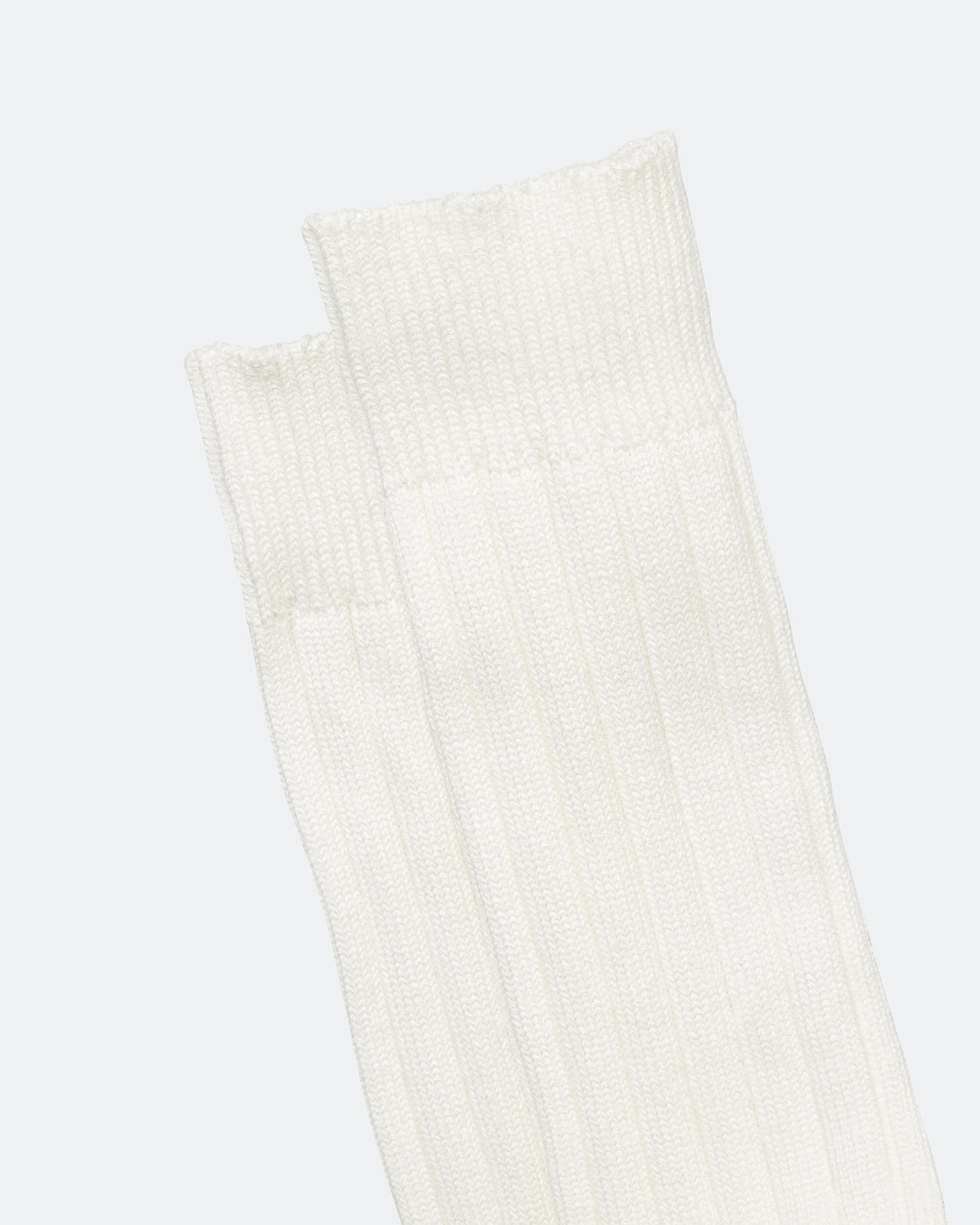 Beams Plus - Solid Ribs Socks - Off White - UP THERE
