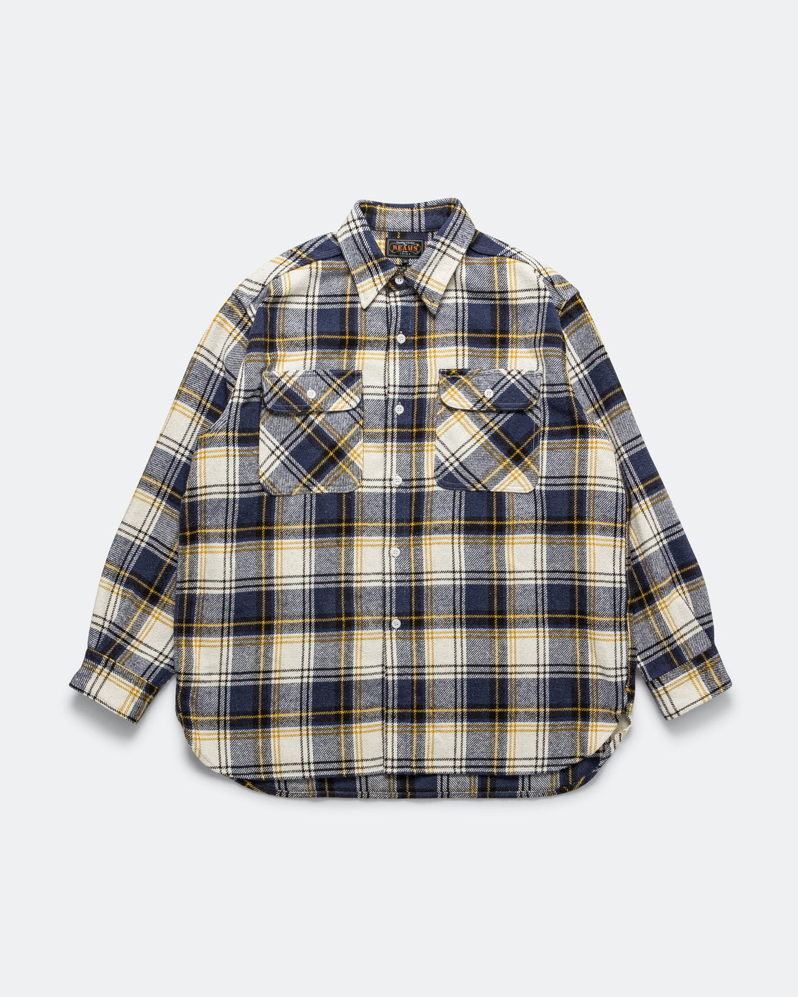 Beams Plus - WORK Nep Plaid - Purple - UP THERE