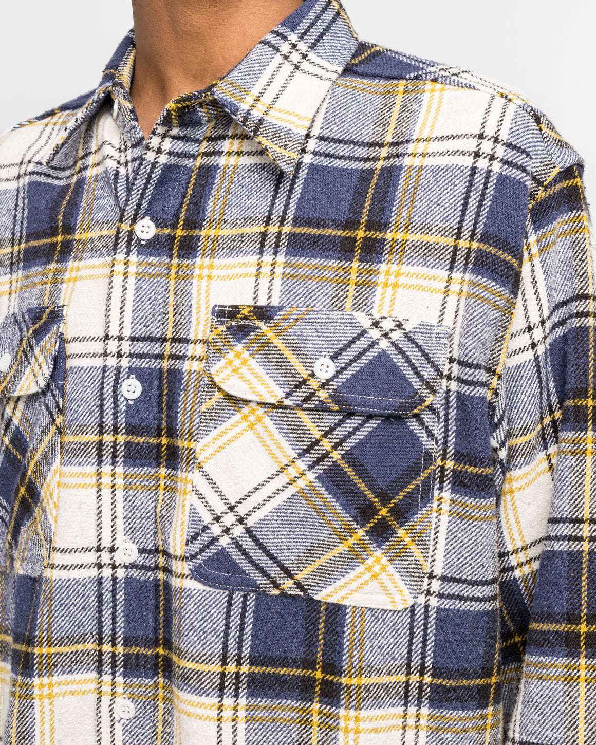 Beams Plus - WORK Nep Plaid - Purple - UP THERE