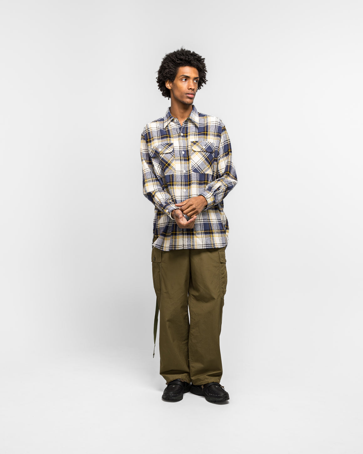 Beams Plus - WORK Nep Plaid - Purple - UP THERE