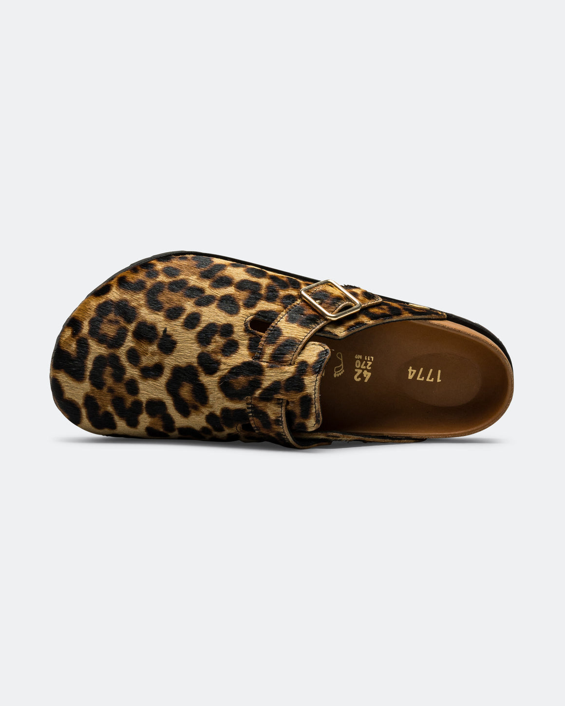 Birkenstock 1774 - Boston Pony Hair EXQ Narrow - Leopard - UP THERE