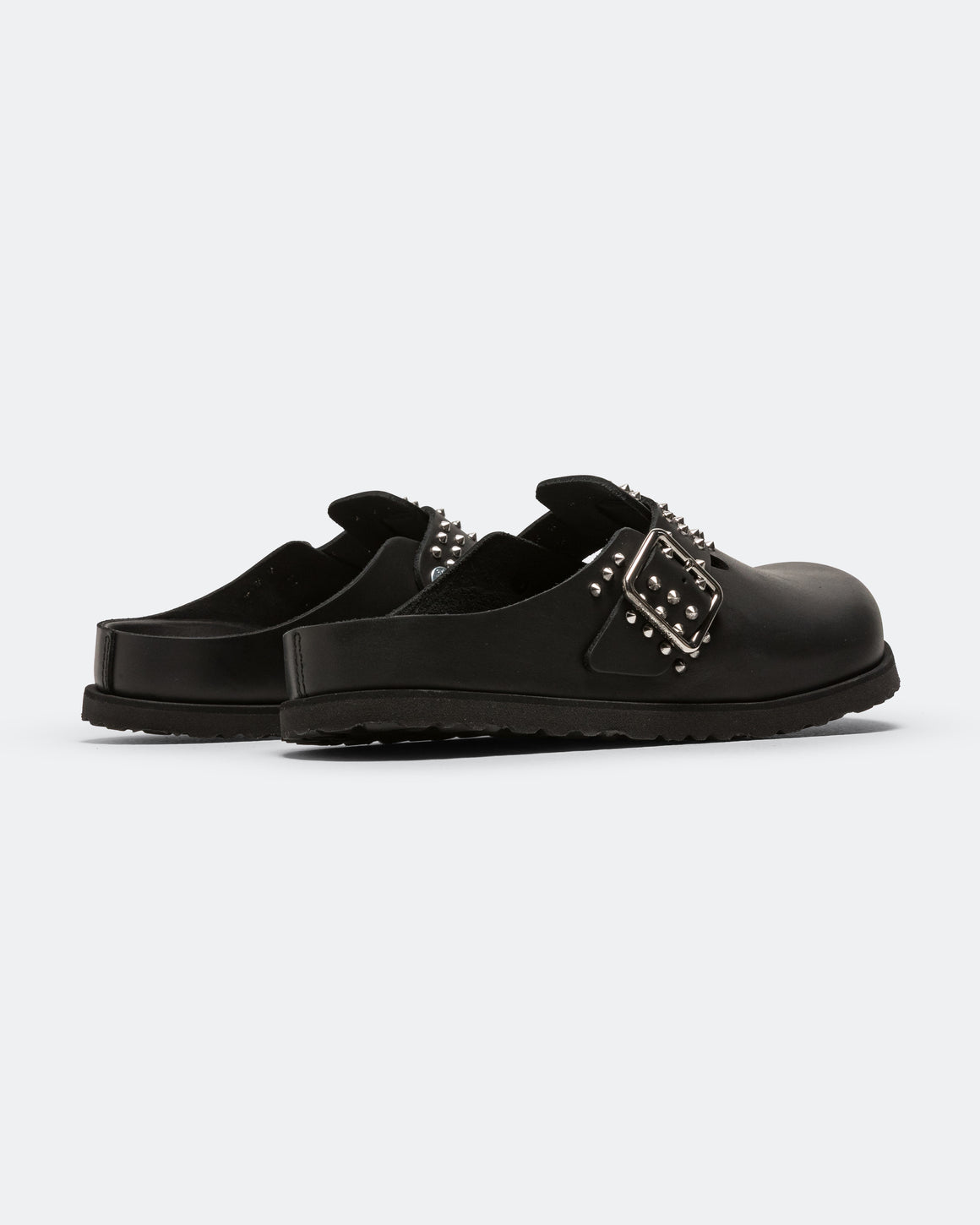 Birkenstock 1774 - Boston Smooth Leather Spikes EXQ Narrow - Black - UP THERE