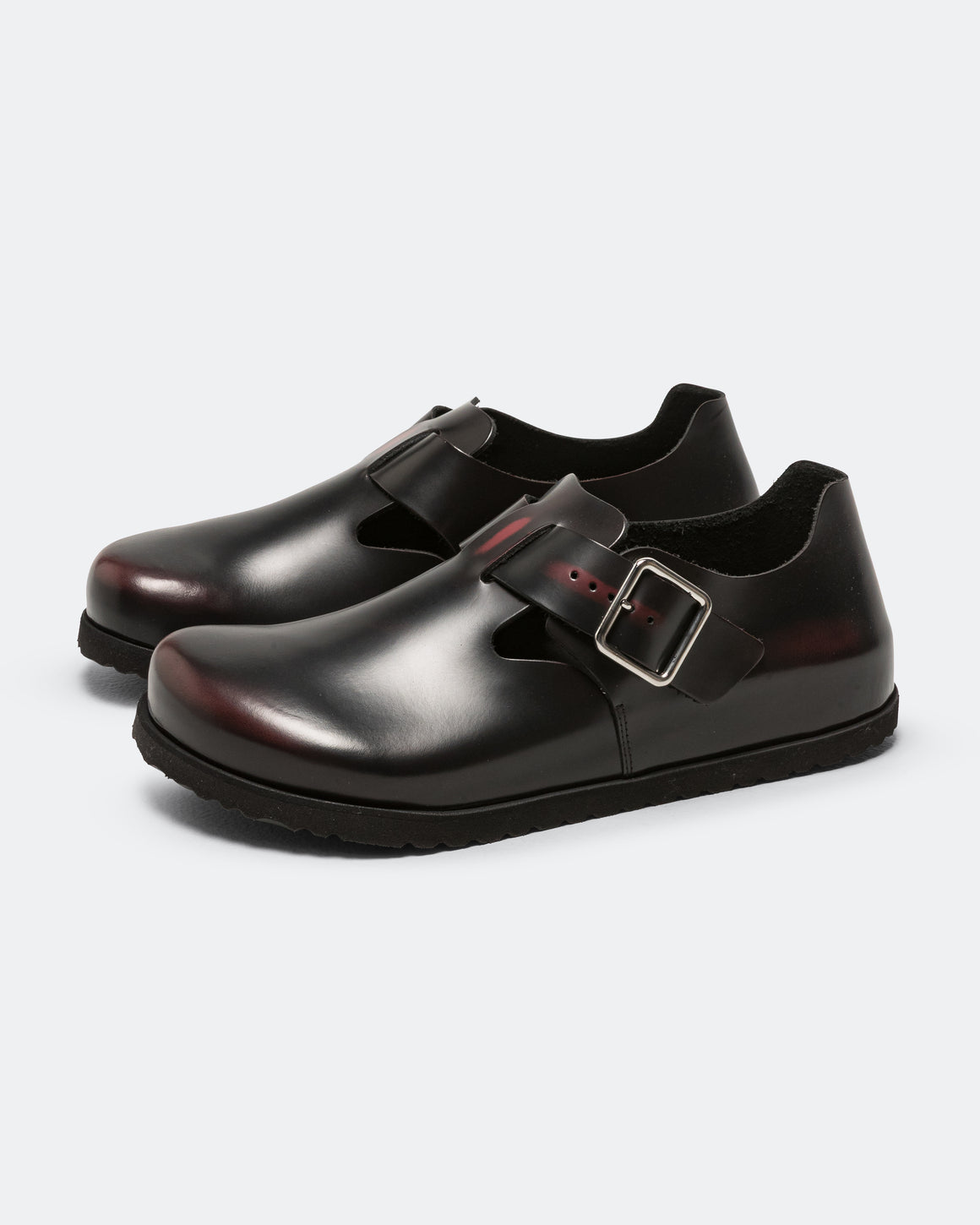 Birkenstock 1774 - London Brushed Highshine Leather EXQ - Black - UP THERE