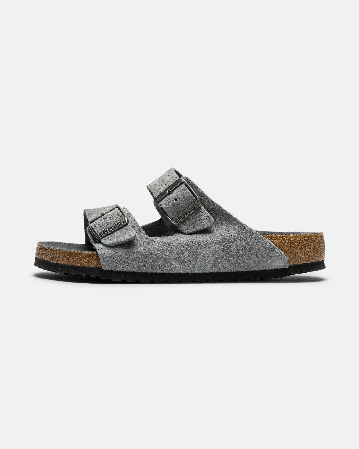 Birkenstock - Arizona SFB - Basalt Grey Tonal Footbed Suede Leather - UP THERE