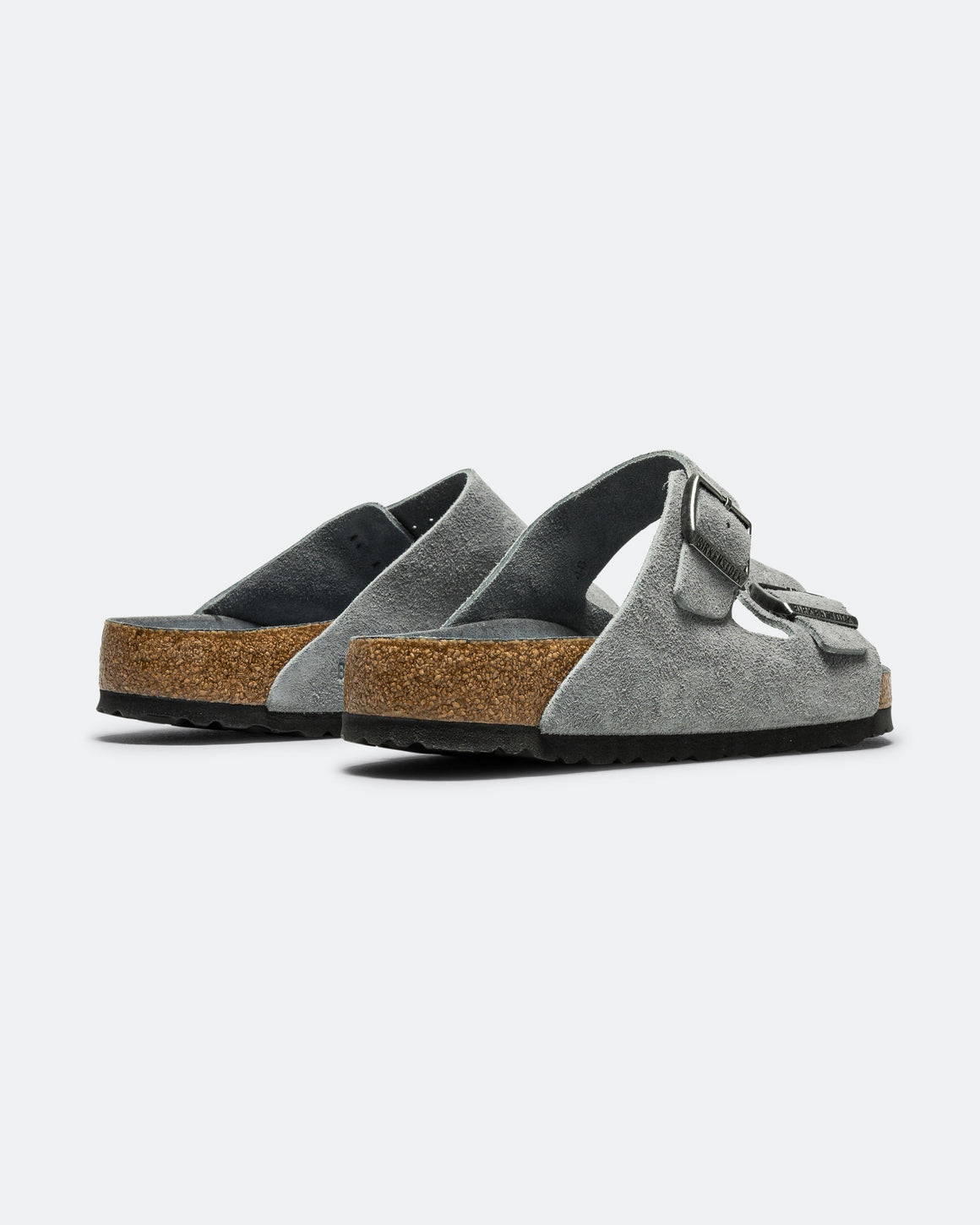 Birkenstock - Arizona SFB - Basalt Grey Tonal Footbed Suede Leather - UP THERE