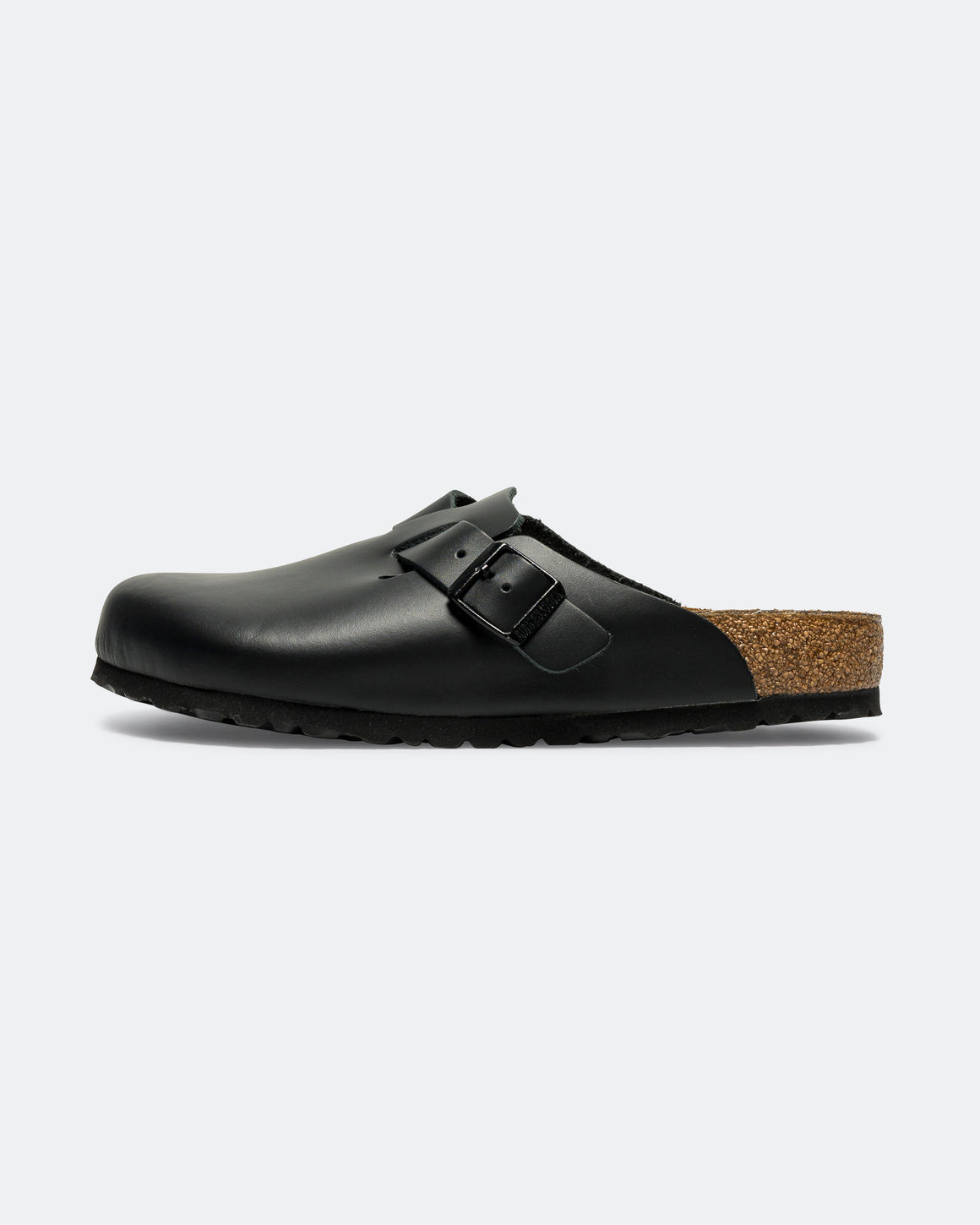 Birkenstock - Boston - Black Smooth Leather - UP THERE