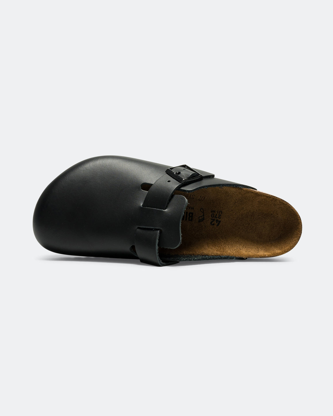Birkenstock - Boston - Black Smooth Leather - UP THERE