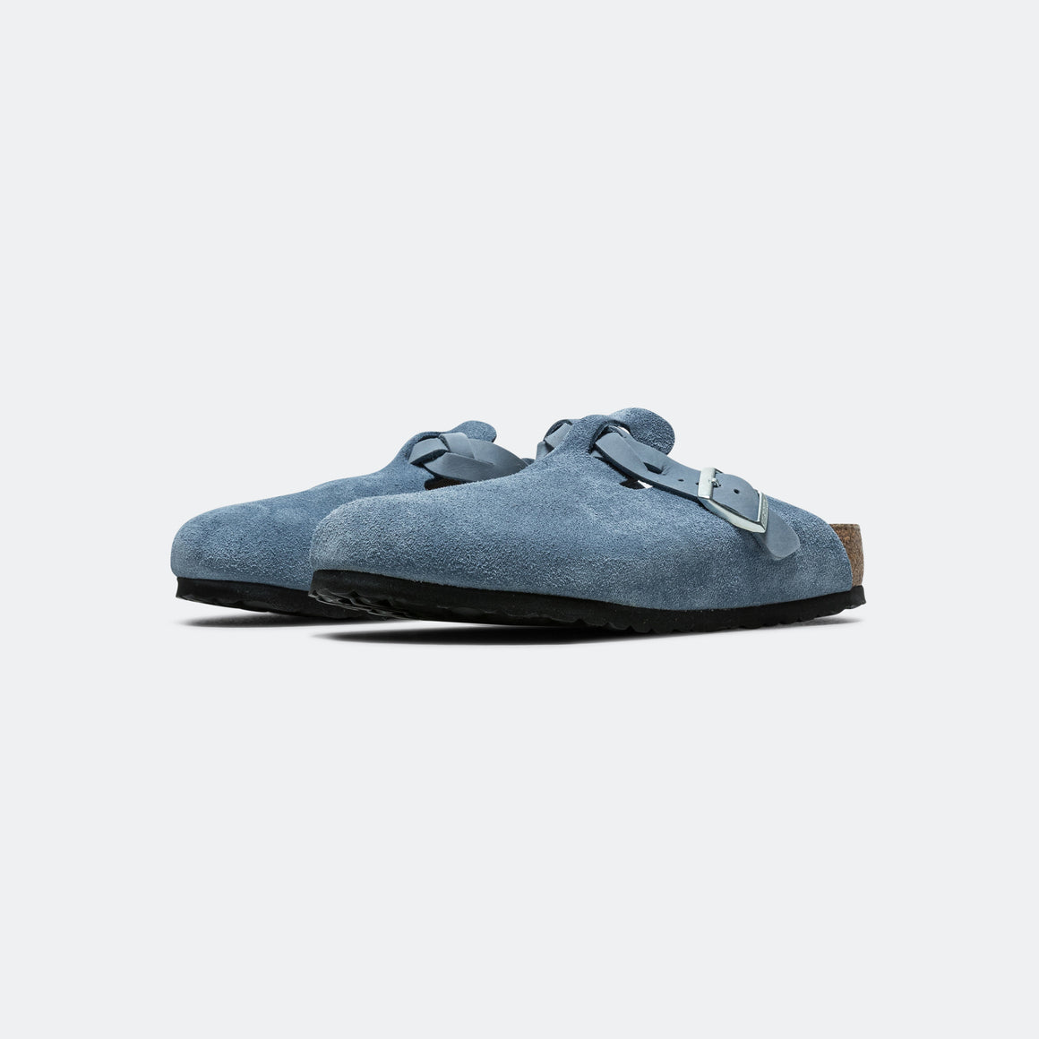 Birkenstock - Boston Braided - Elemental Blue Suede Leather - UP THERE