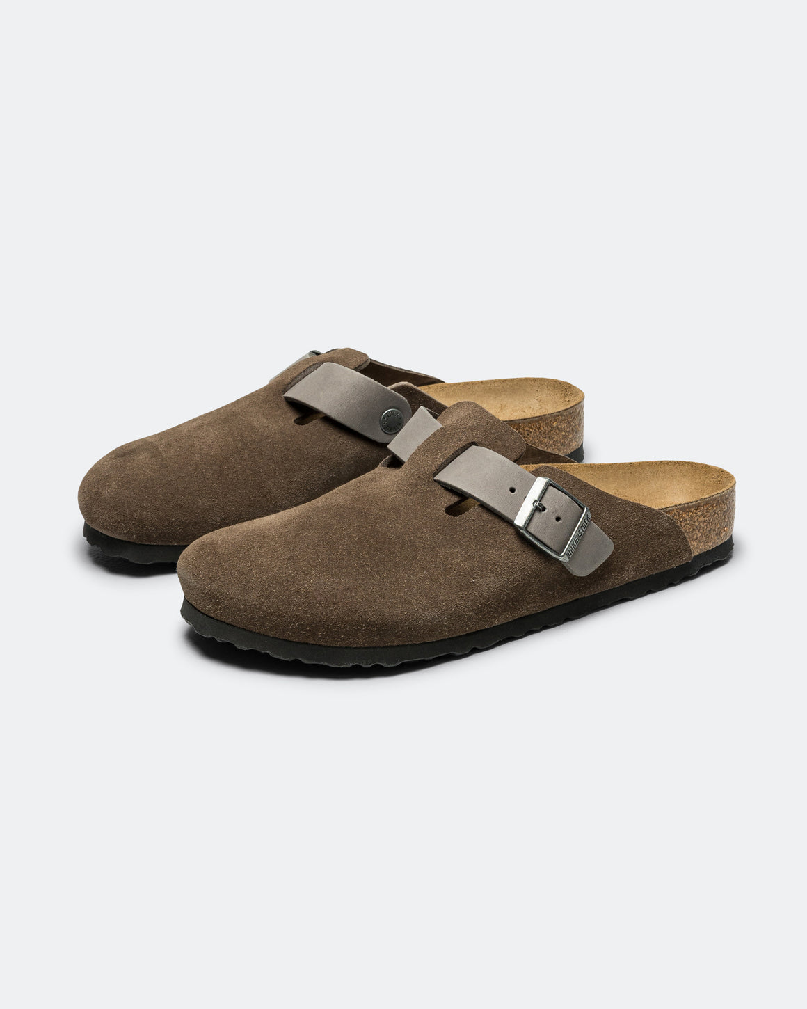 Birkenstock - Boston - Concrete Grey Oiled/Suede Leather - UP THERE
