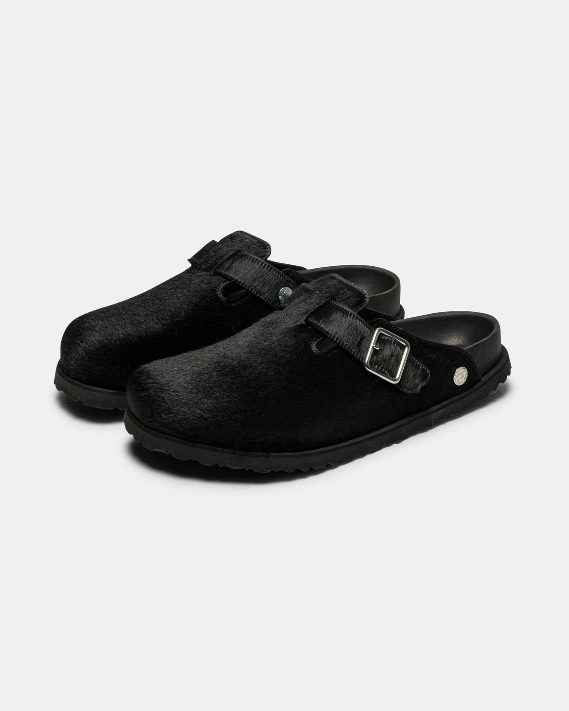 Birkenstock 1774 - Boston Pony Hair EXQ Narrow - Black - UP THERE