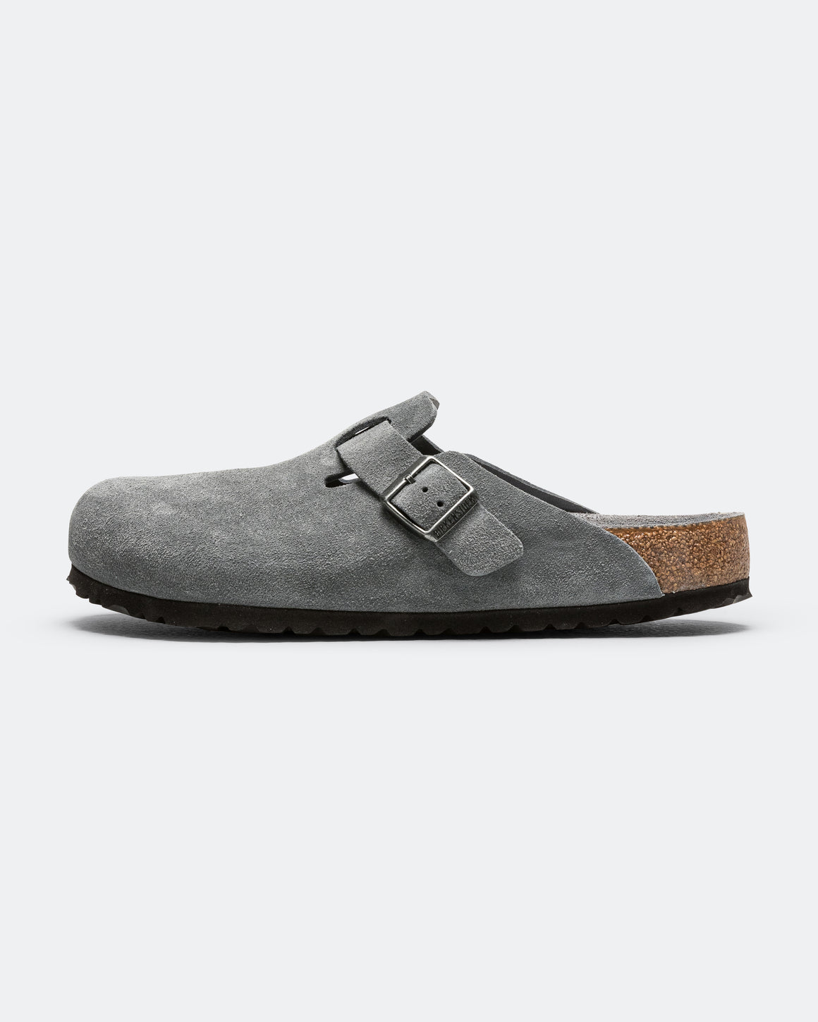 Birkenstock - Boston SFB - Basalt Grey Tonal Footbed Suede Leather - UP THERE