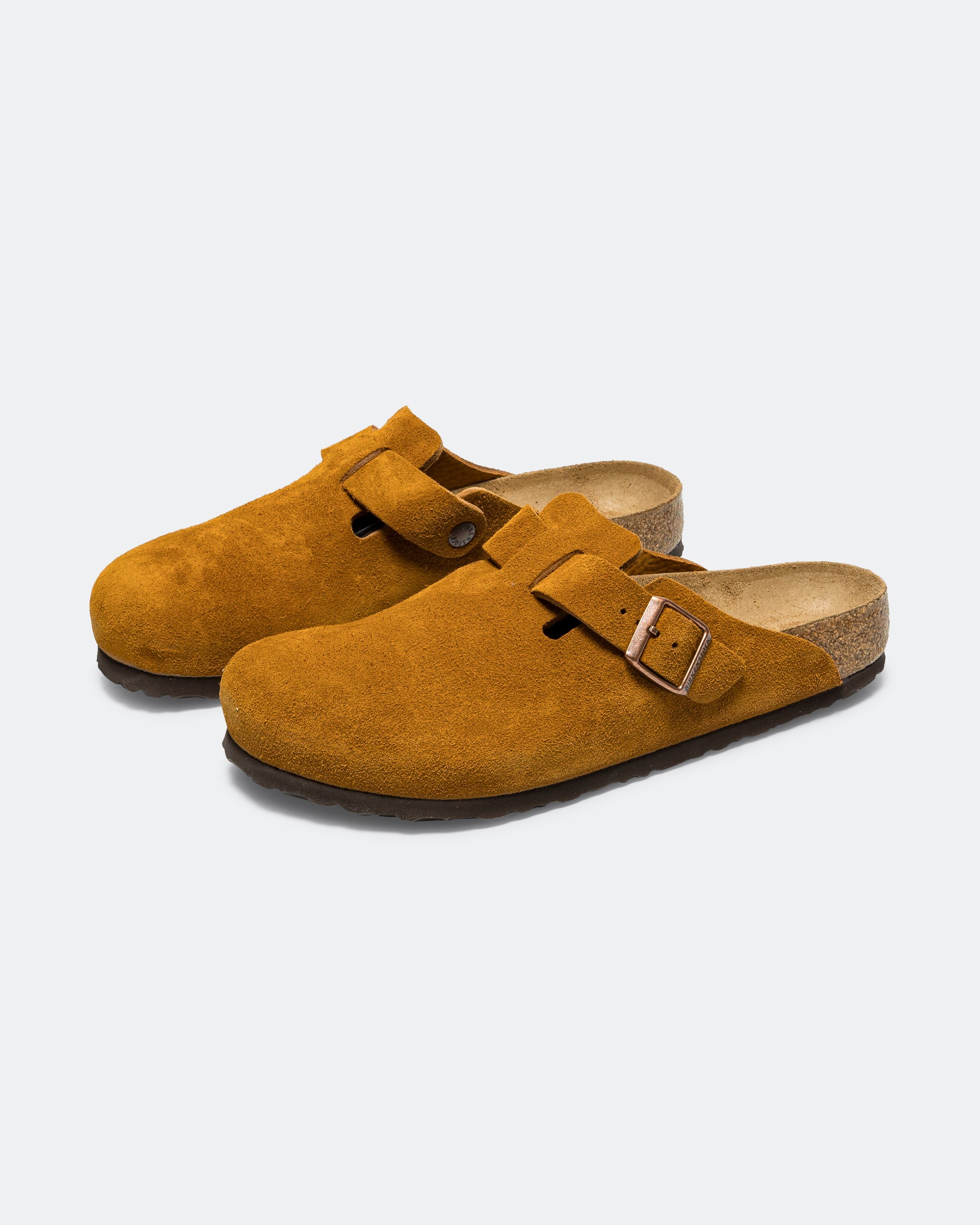 Birkenstock Boston SFB - Mink Suede Leather | Up There | UP THERE