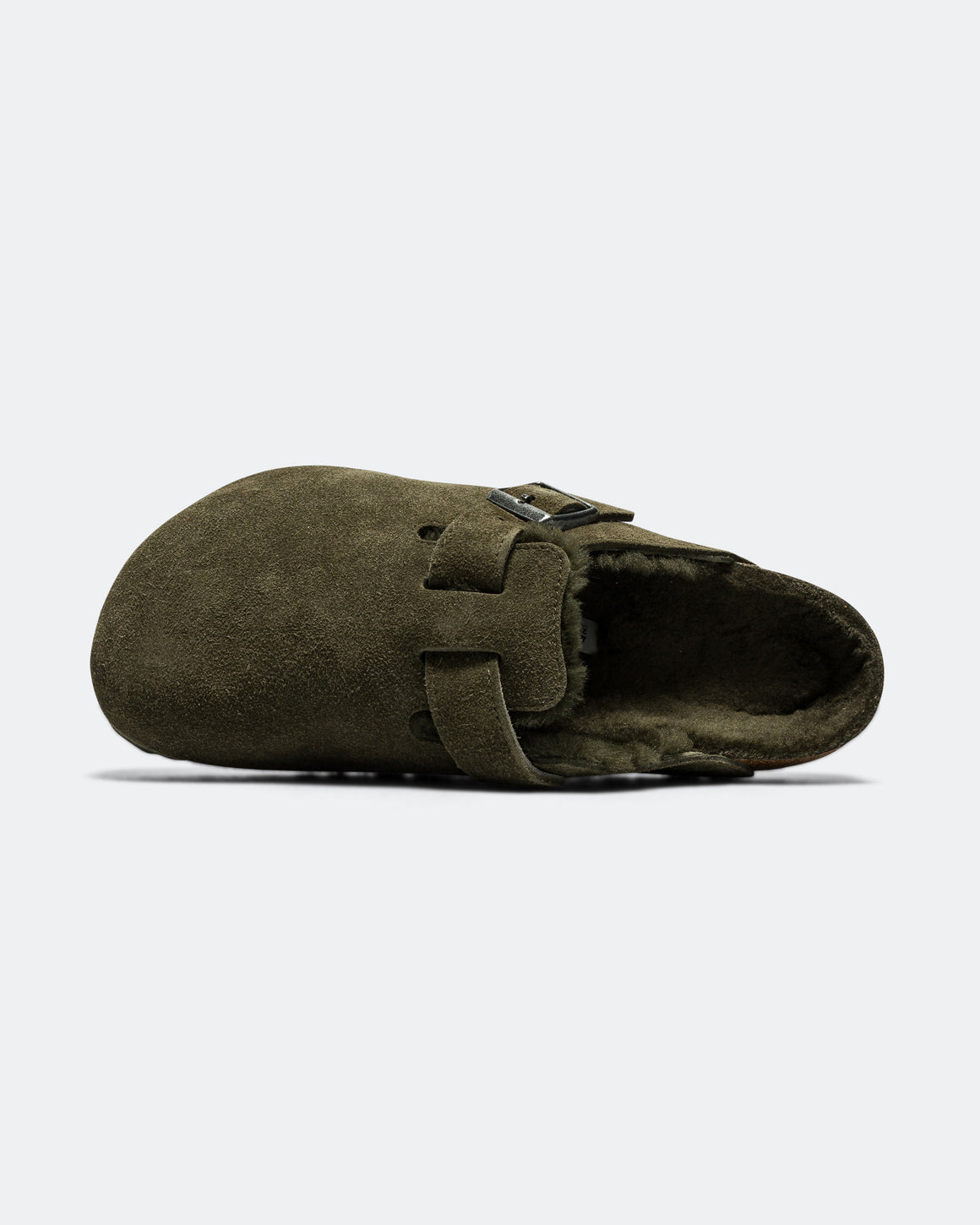 Birkenstock Boston - Thyme Suede Leather/Shearling | UP THERE