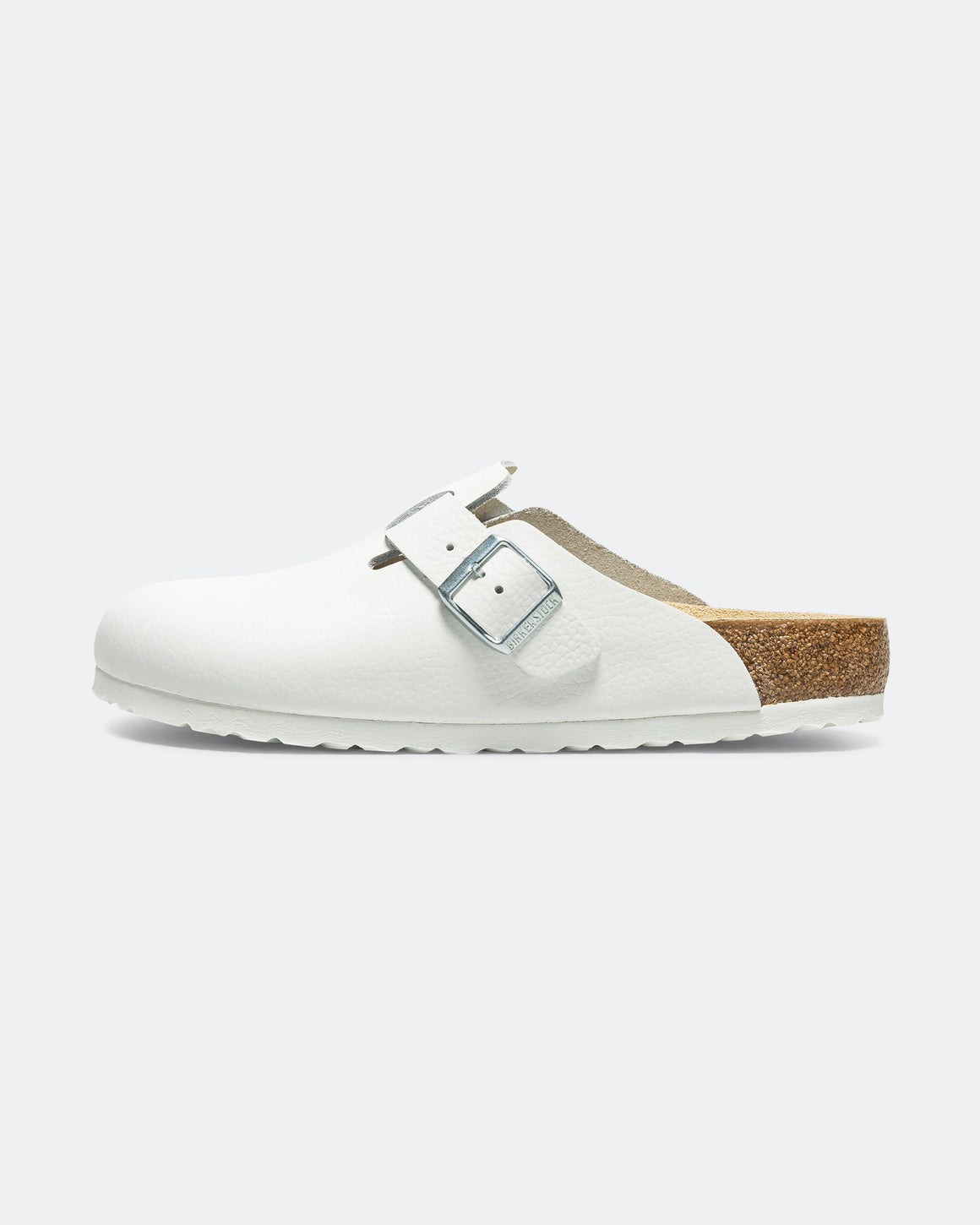 Birkenstock - Boston - White Smooth Leather - UP THERE