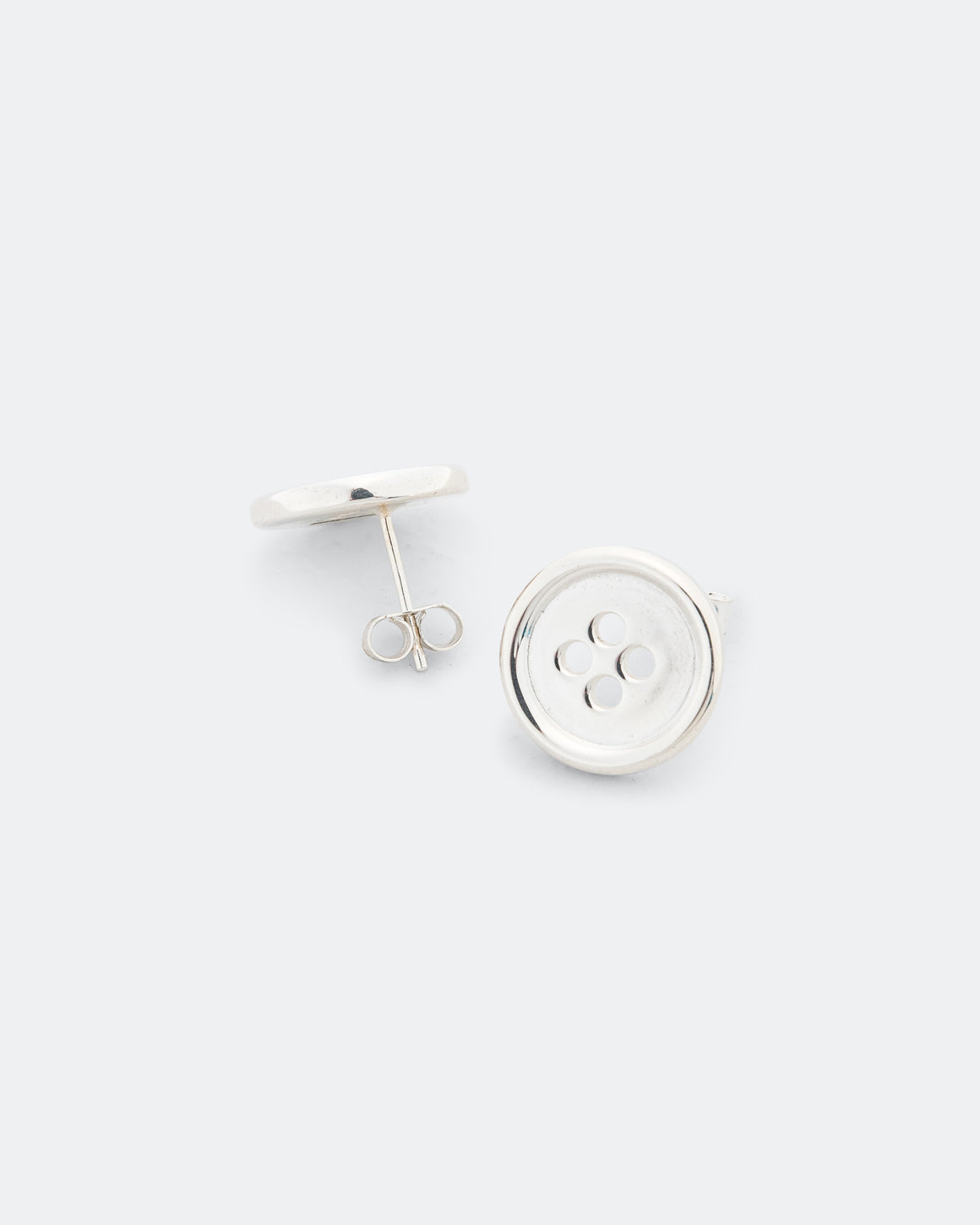 Bleue Burnham - Button Earrings Impression - 925 Silver - UP THERE