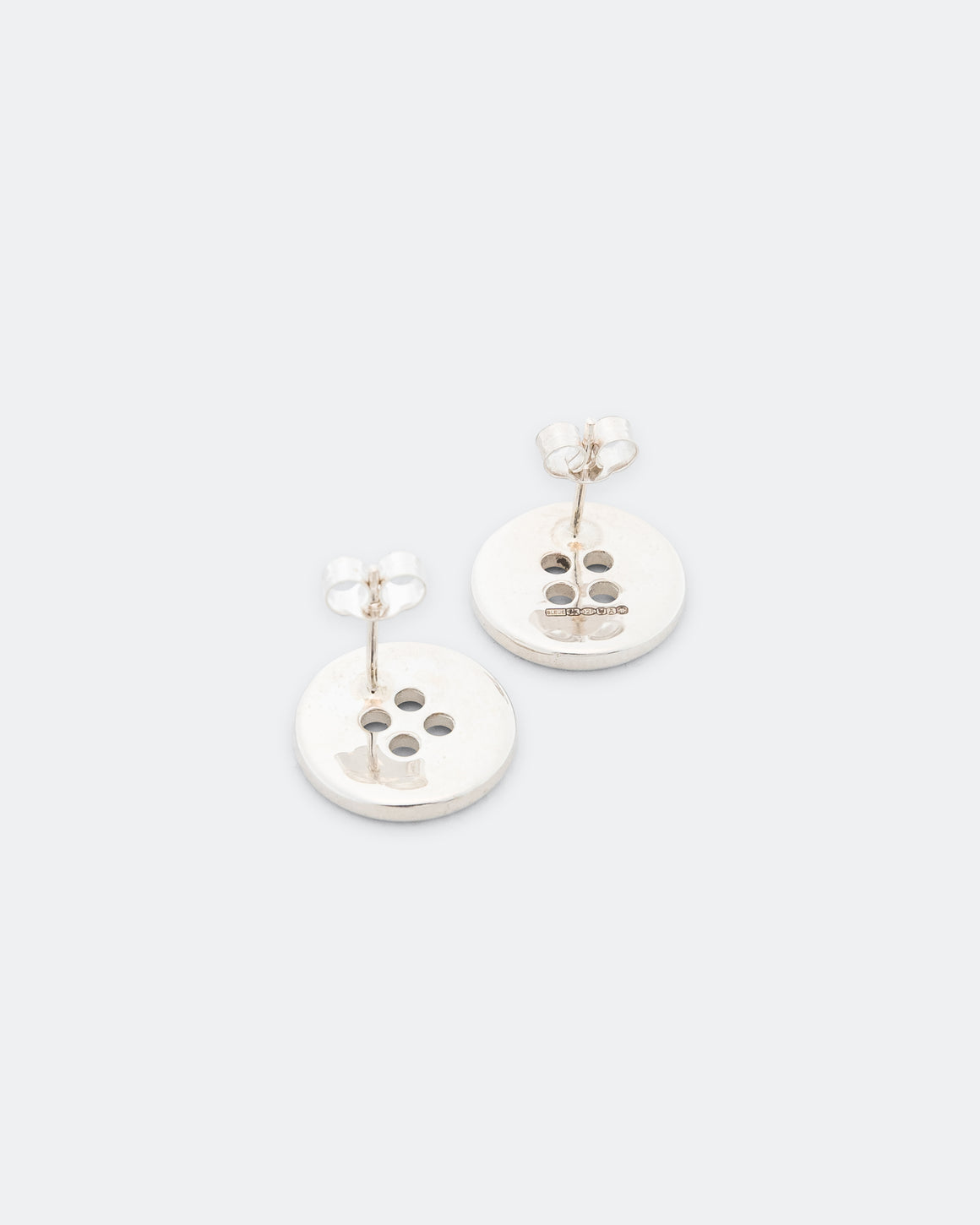 Bleue Burnham - Button Earrings Impression - 925 Silver - UP THERE