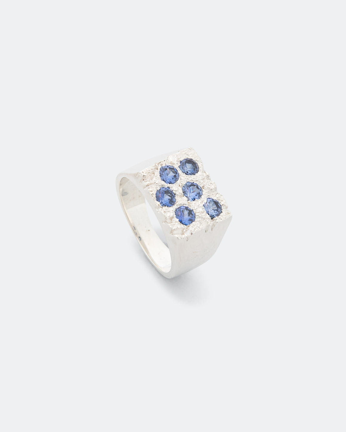 Bleue Burnham - Rose Garden Signet - Blue Sapphire/925 Silver - UP THERE