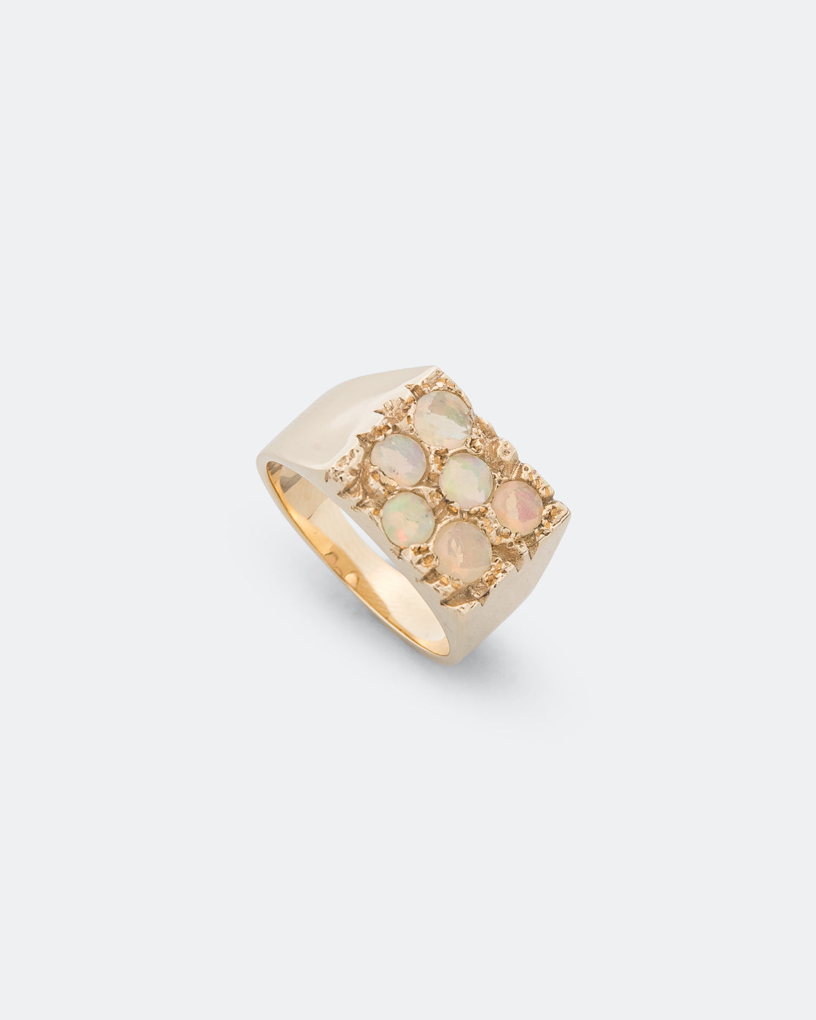 Bleue Burnham - Rose Garden Signet Opal - 9K Gold - UP THERE