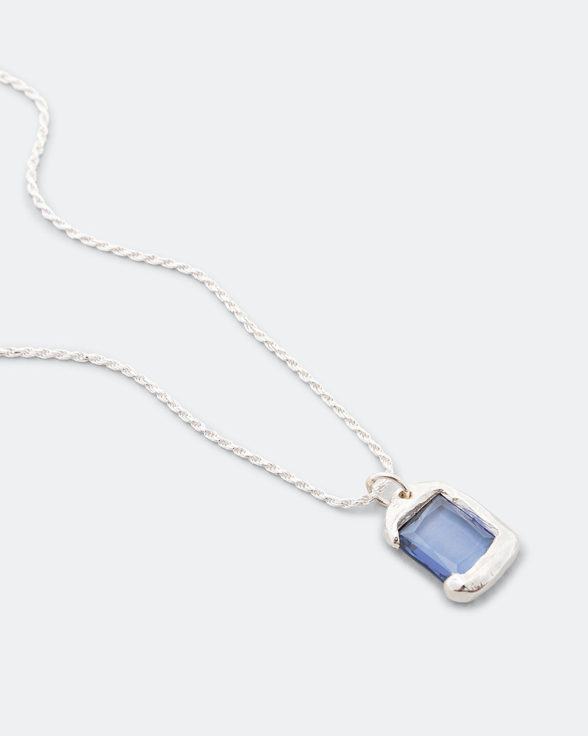 Bleue Burnham - Rose Pendant - Blue/925 Silver - UP THERE