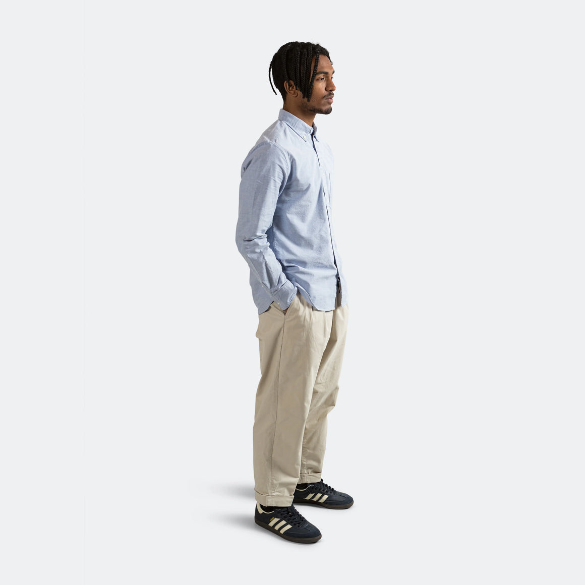 Beams Plus - B.D. Oxford - Blue - UP THERE